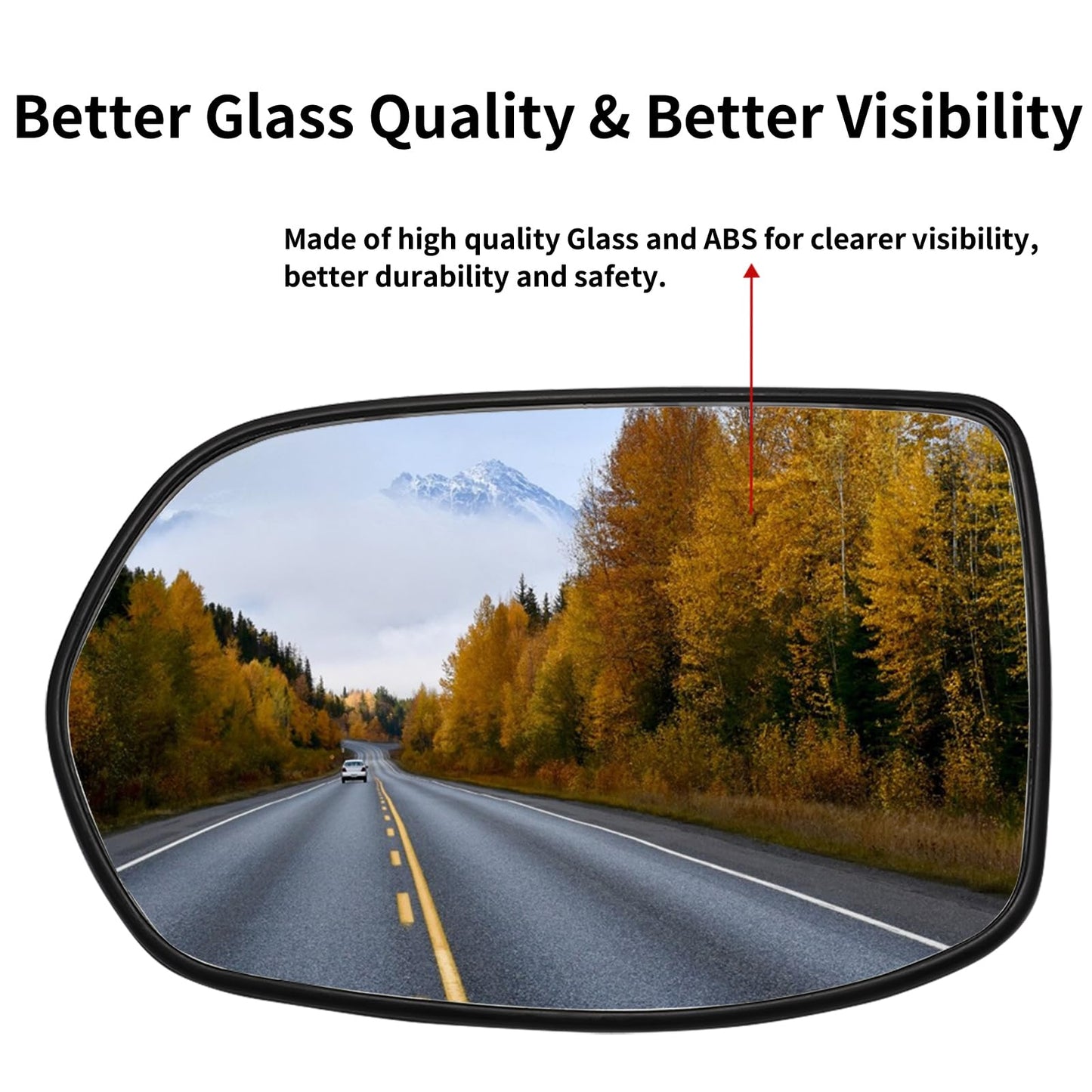 LOIYLLEN Driver Side Mirror Replacement for Honda CRV 2007 2008 2009 2010 2011 - Left Side Mirror Glass, Rear View Mirrors Glass with Power Heated