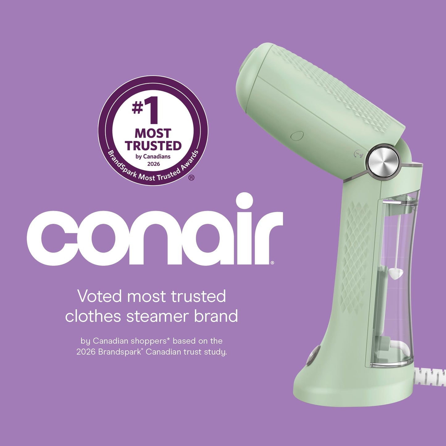 Conair GSC24C Powerful Steam Dual Voltage Garment Steamer for Home and Travel - All Fabrics, 1200W Fast 35-second Heat-up clothing steamer, Mint Green, Travel Steamer : Amazon.ca: Home