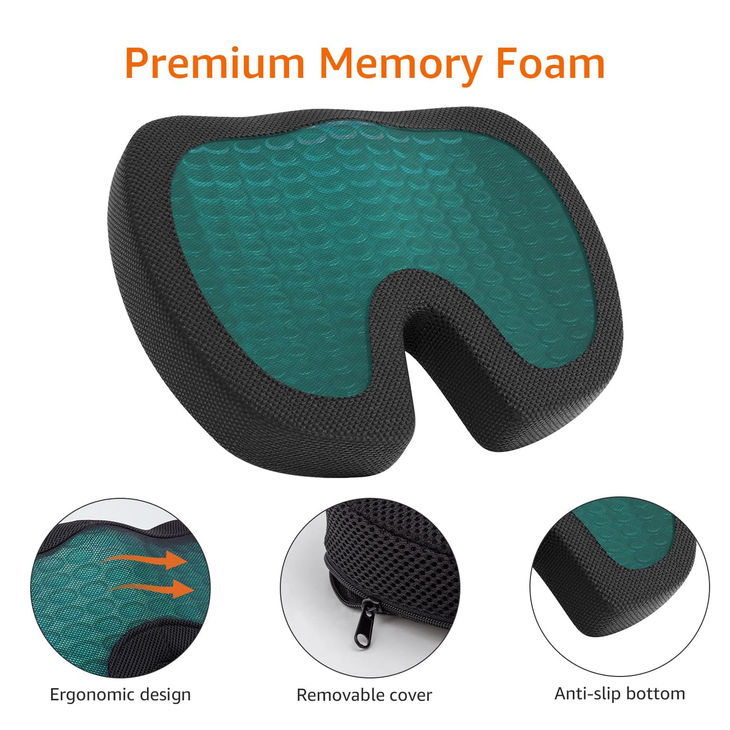 Amazon Basics Gel Enhanced Seat Cushion for Office Chair