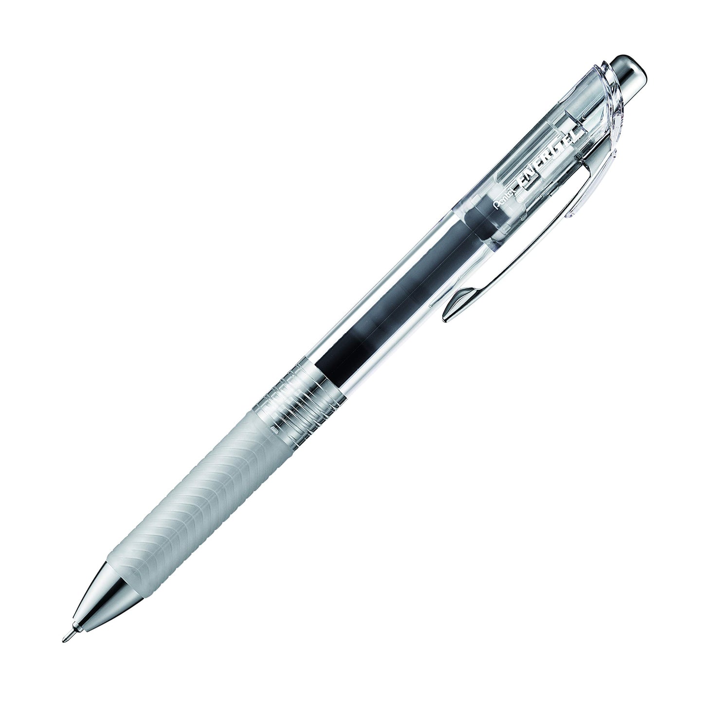 Pentel EnerGel Infree, Clear Barrel, Retractable Liquid Gel Pen, Everyday Use, Office Supplies, School Supplies, 0.5mm Fine Point, Needle Tip, Black Ink, BLN75TL-A, Box of 12