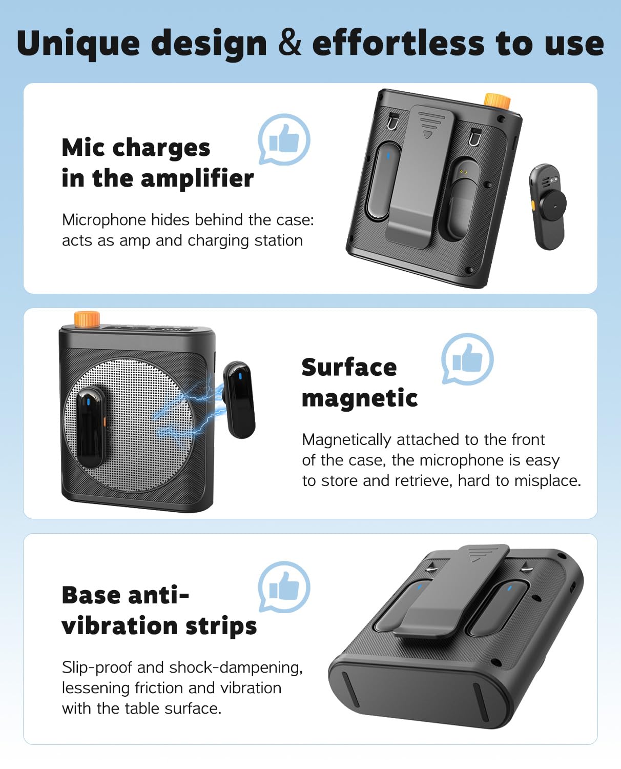 Tearstone Voice Amplifier for Teachers with Wireless Magnetic Lavalier Microphone, Bluetooth Portable Rechargeable Speaker, 2 Mics for Classroom, Meetings, Speeches, Outdoor (Black)
