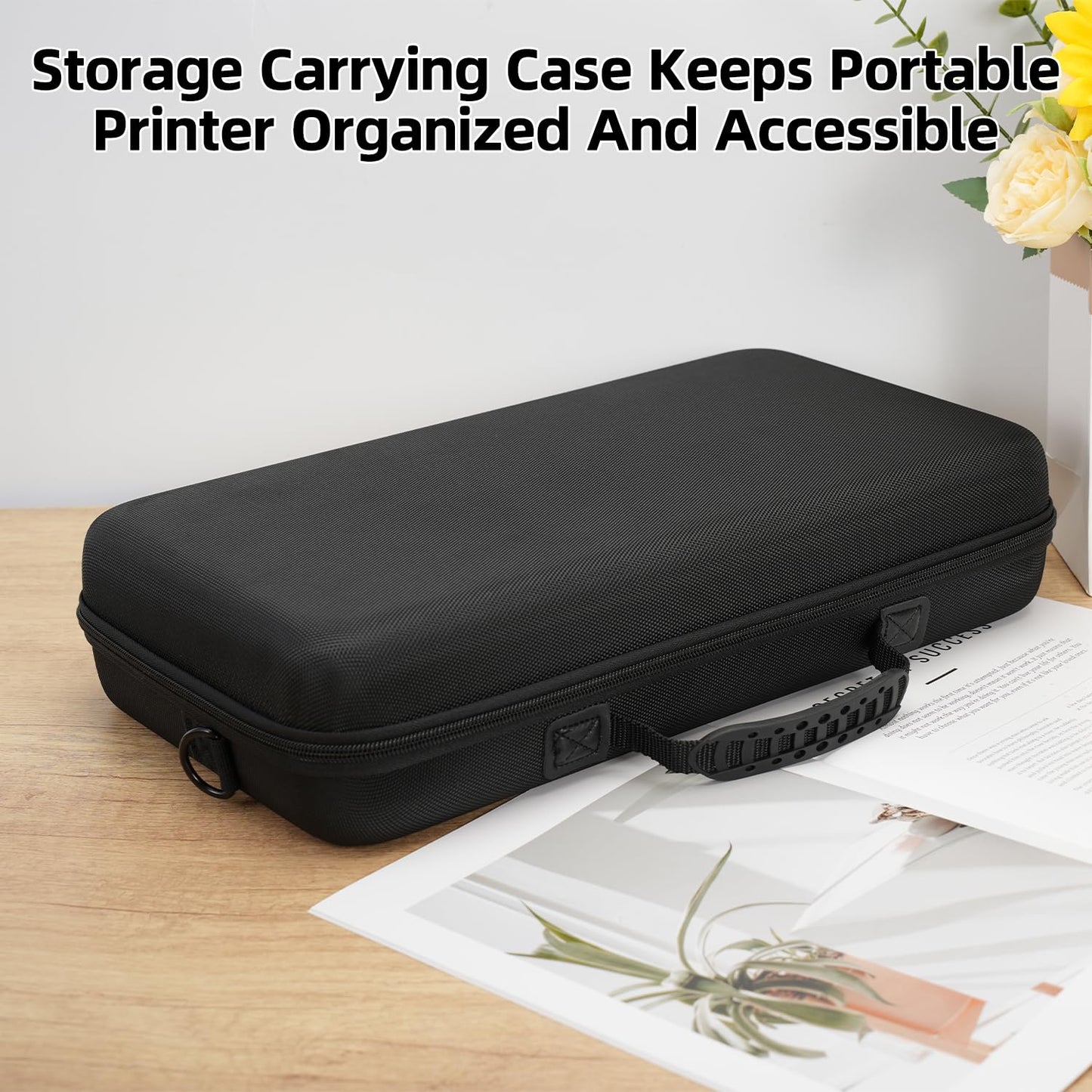 HESPLUS Hard Travel Case for Canon PIXMA TR160/ TR150/ iP110 Wireless Portable Printer and Battery Pack, Printer Organizer with Adjustable Shoulder Strap, Mesh Pocket fit Ink Tank, Adapter (CASE ONLY)
