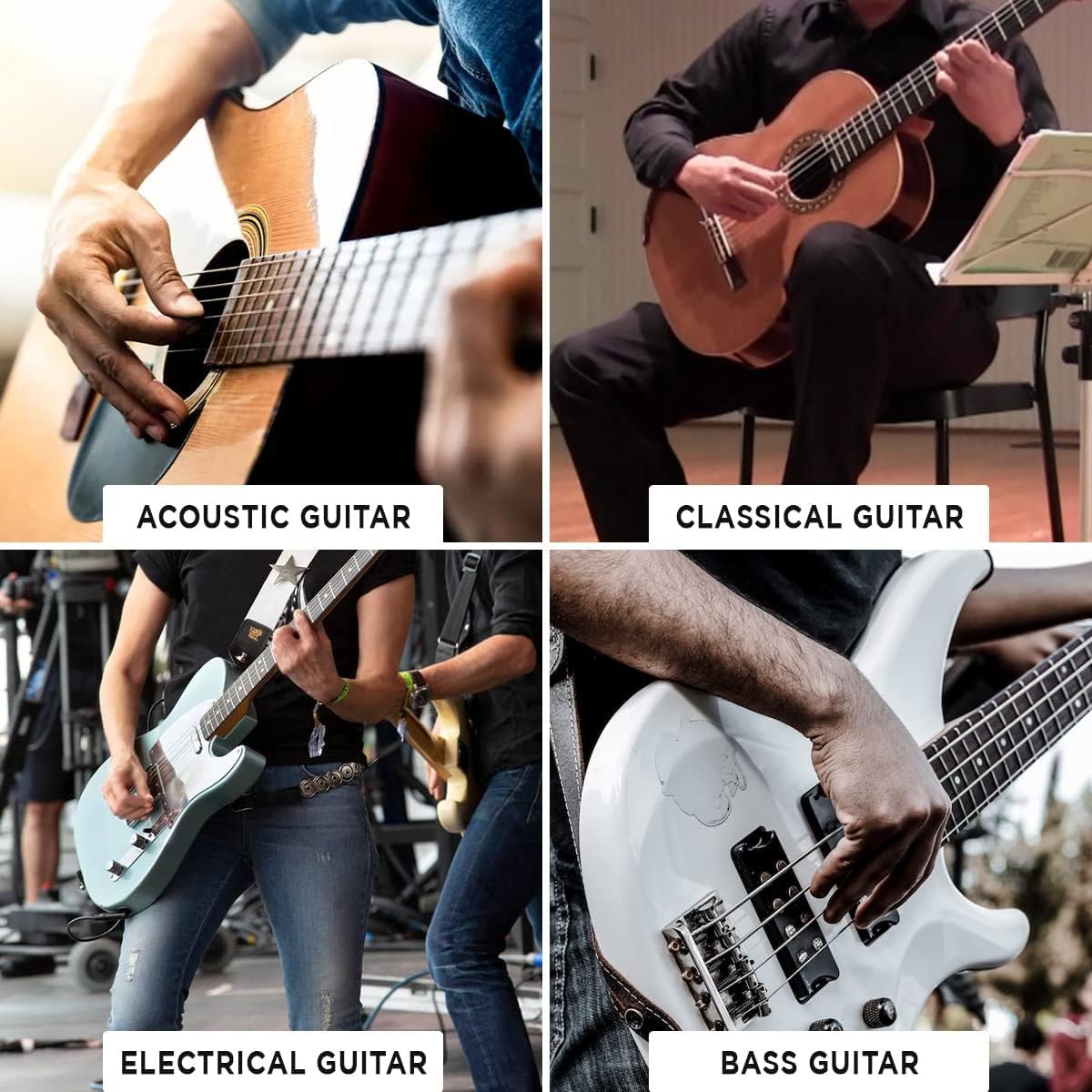 4-Pick Variety Pack - Guitar Picks | Brighter, Louder, Faster | Made in the USA | Gravity Picks