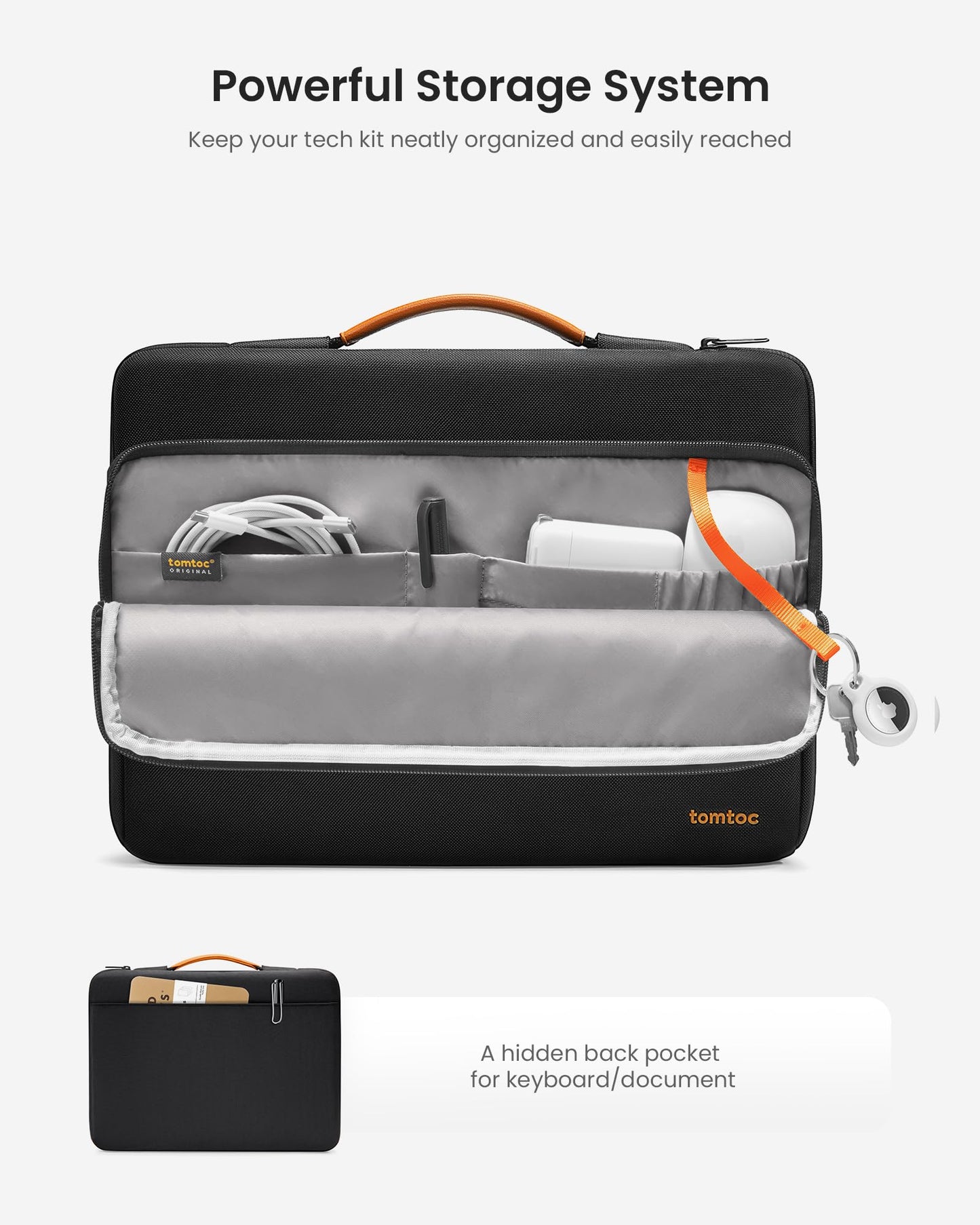 tomtoc 360 Protective Laptop Carrying Case Compatible with 14-inch MacBook Pro M5 Pro/Max (2026) A3426 A3427, M4/M3/M2/M1 Pro/Max, 12.9-13 Inch iPad Pro/Air, Water-Resistant Accessory Sleeve Bag