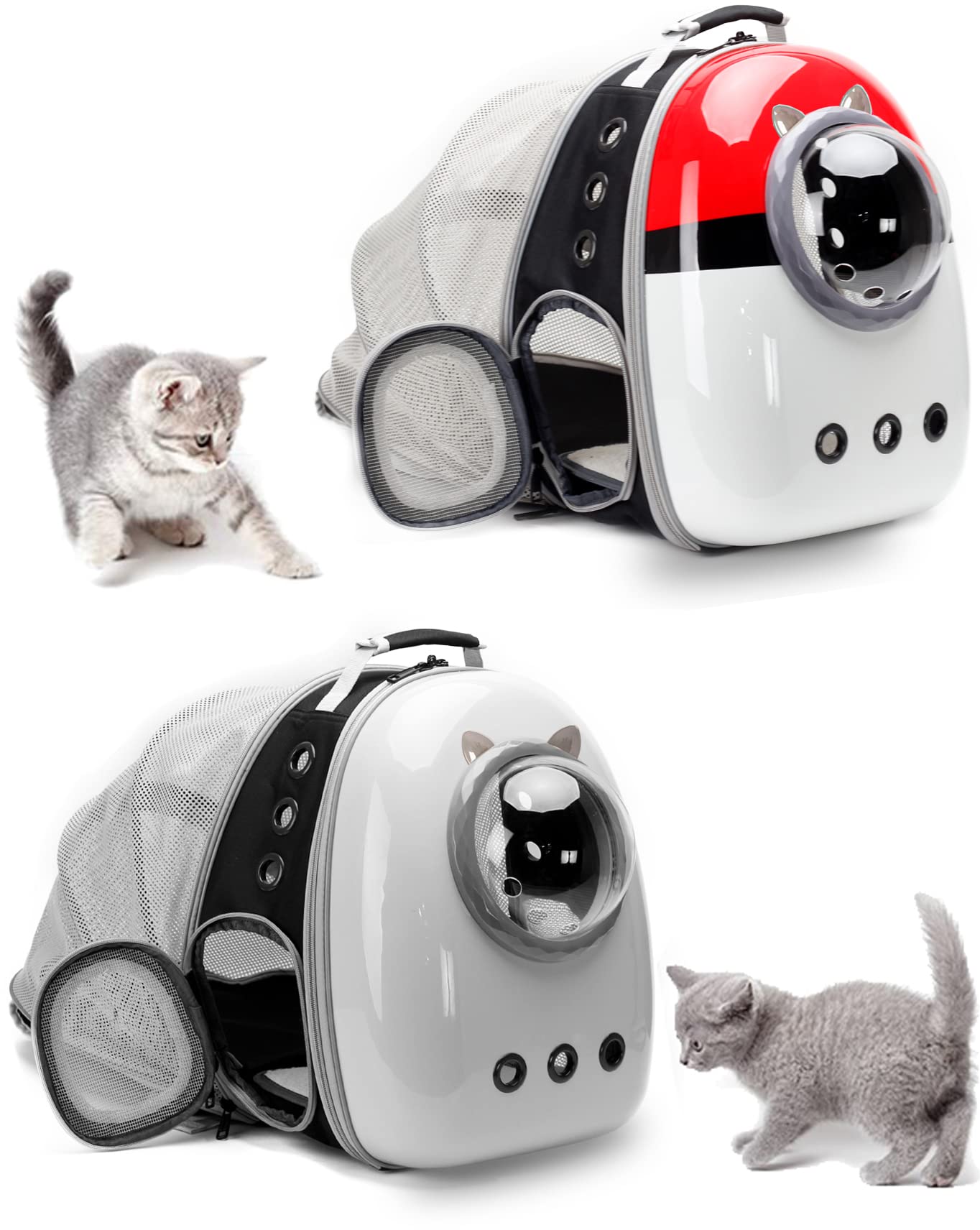 Expandable Cat Backpack Carrier, Backpack for Cats Kitten Small Puppy, Airline Approved Cat Bubble Backpack, Space Capsule Astronaut Carrying Backpack Carrier