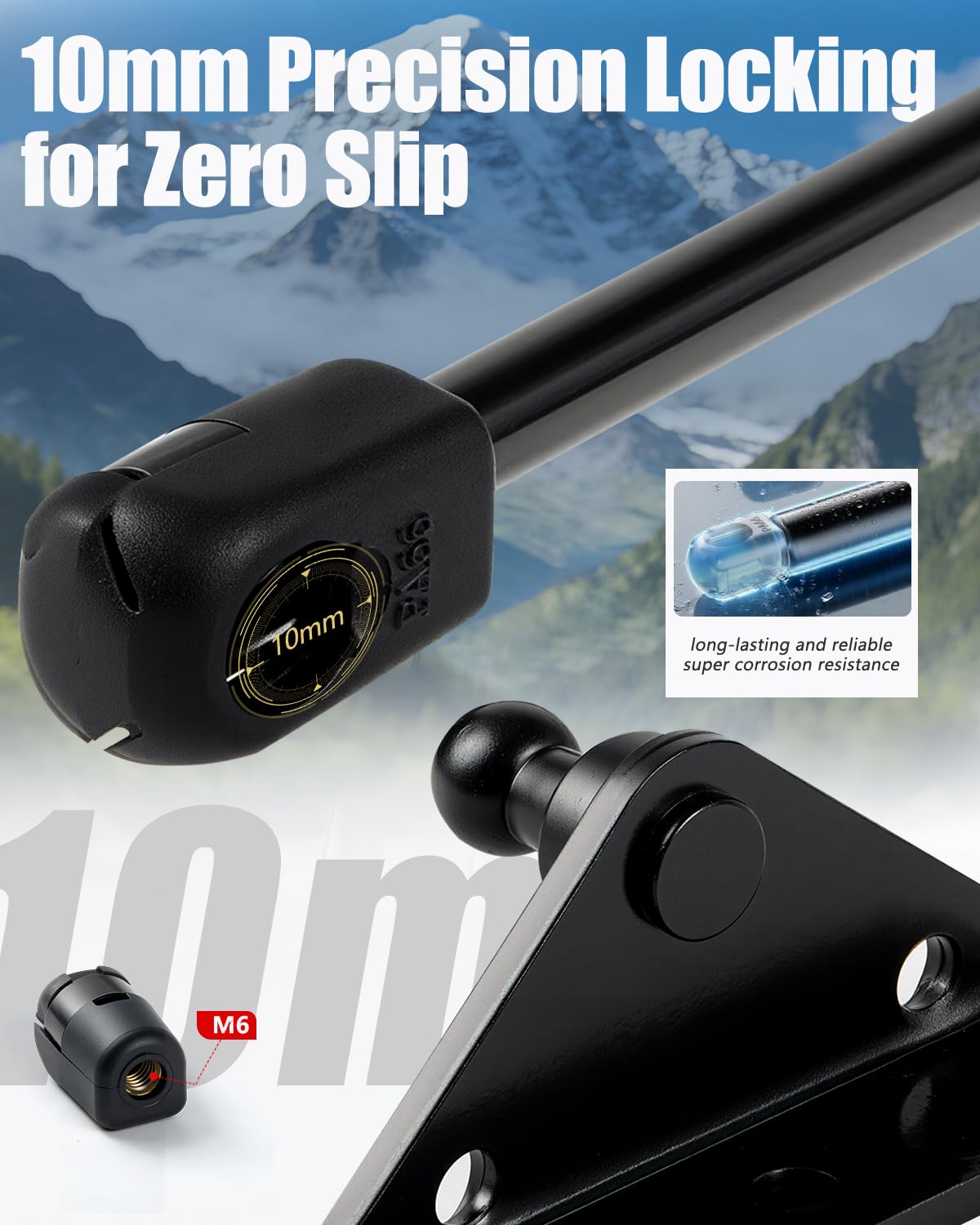 C16-08941 16 inch 28Lbs/127N Gas Shock Strut for Leer are Camper Shell Topper Rear Window, Truck Cab Canopy Door, Set of 2 Vepagoo