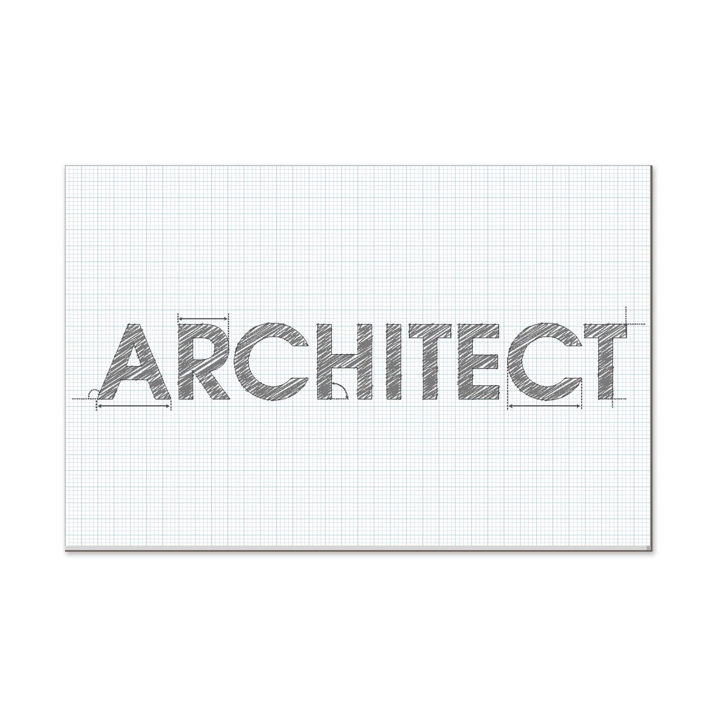 Graph Paper Pad - 30 Sheets/60 Pages, 24" x 36" Large Graph Paper 1" and 1/4" Blue Grid Paper for Engineer Architect Designer Mathematician Draftsmen Sketch House Commercial Building Plan Drafting