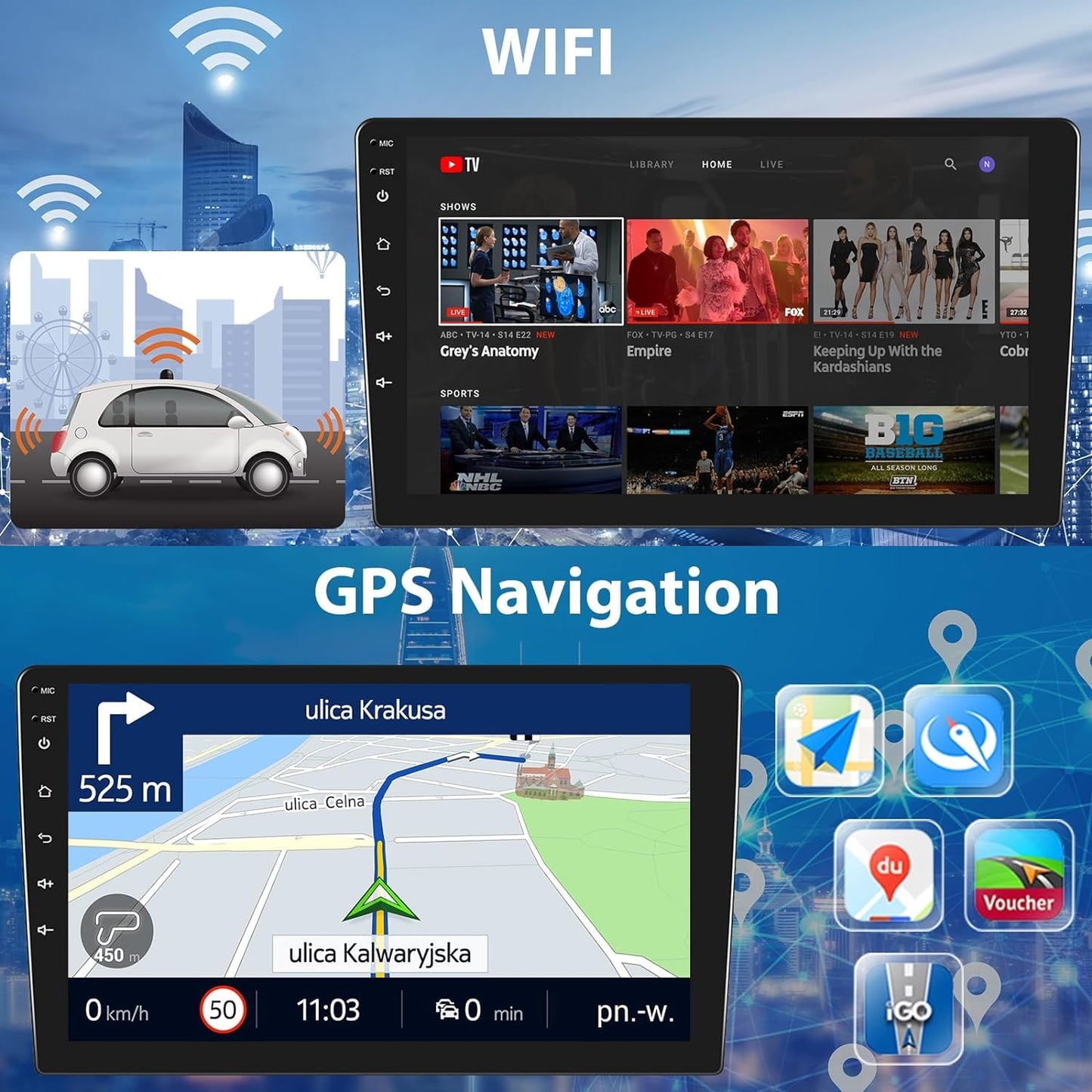 Car Stereo for Honda CRV 2007 2008 2009 2010 2011 with Wireless Carplay Android Auto Mirror Link, 32G 9 Inch Touch Screen Car Radio Bluetooth GPS Hi-Fi WiFi FM RDS Camera Radio for Honda CRV