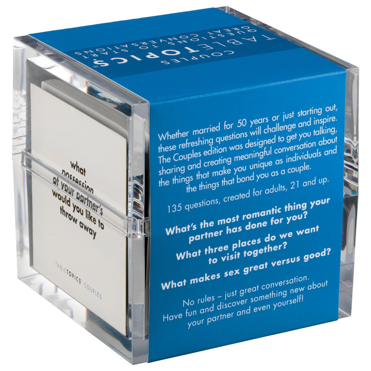 TableTopics Couples Question Game - 135 fun questions, spark new topics, engage in exciting talks