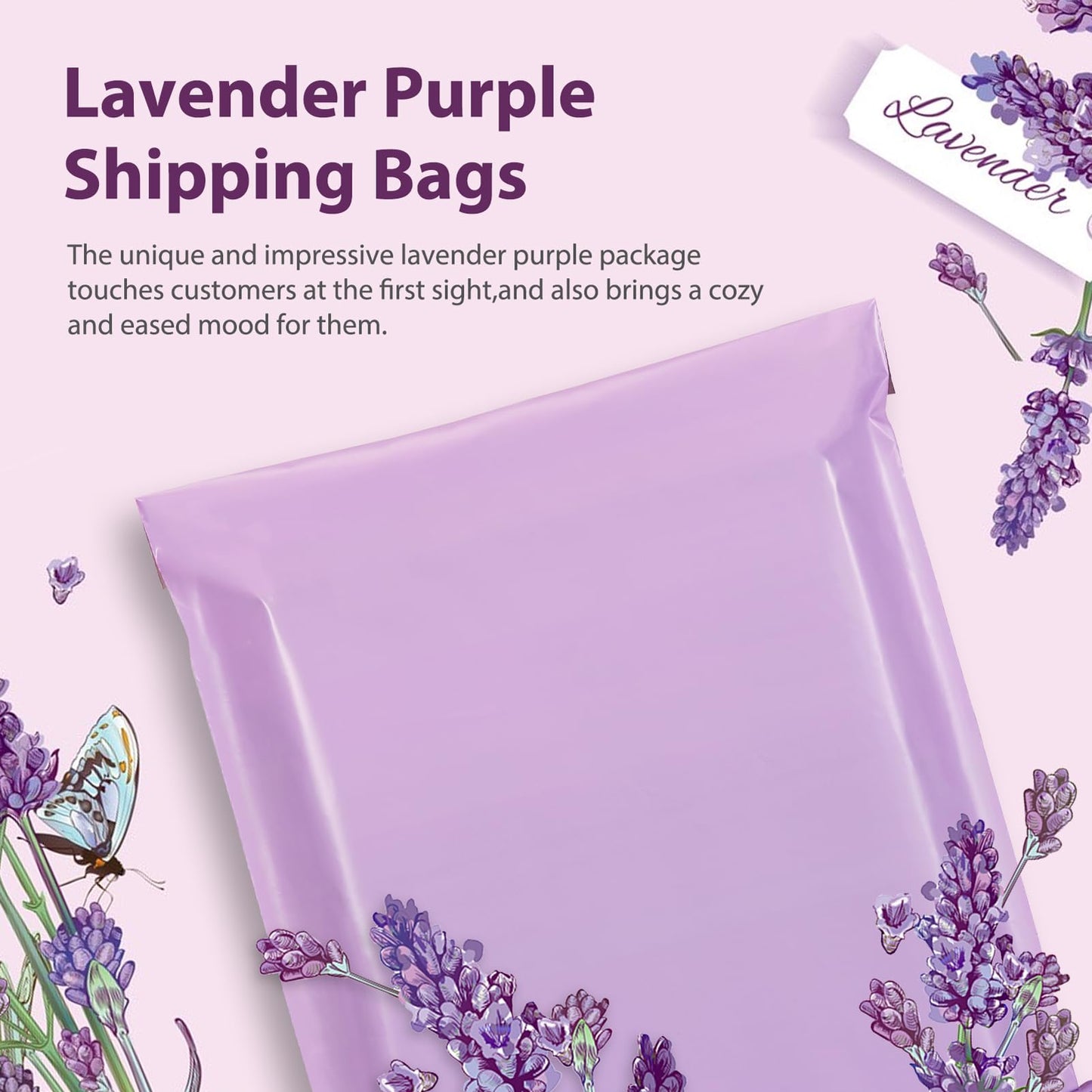 Fuxury Poly Mailers 14.5x19 Inch 200 Pcs, Waterproof Shipping Bags for Clothing, Strong Adhensive Shipping Envelopes for Small Business Suppliers, Self Seal Mailers Poly Bags Mailing Envelopes Purple