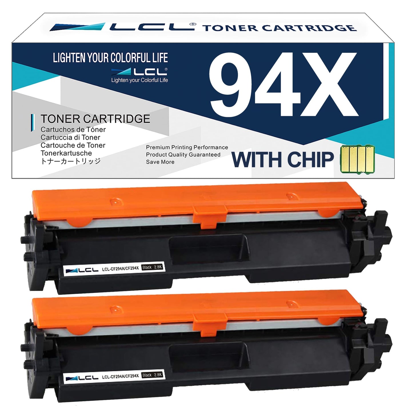 LCL Compatible Toner Cartridge for HP 94A 94X CF294A CF294X 2800 Pages(2-Pack,Black) for HP LaserJet Pro M118 M118dw MFP M148 M148dw M148fdw M149fdw