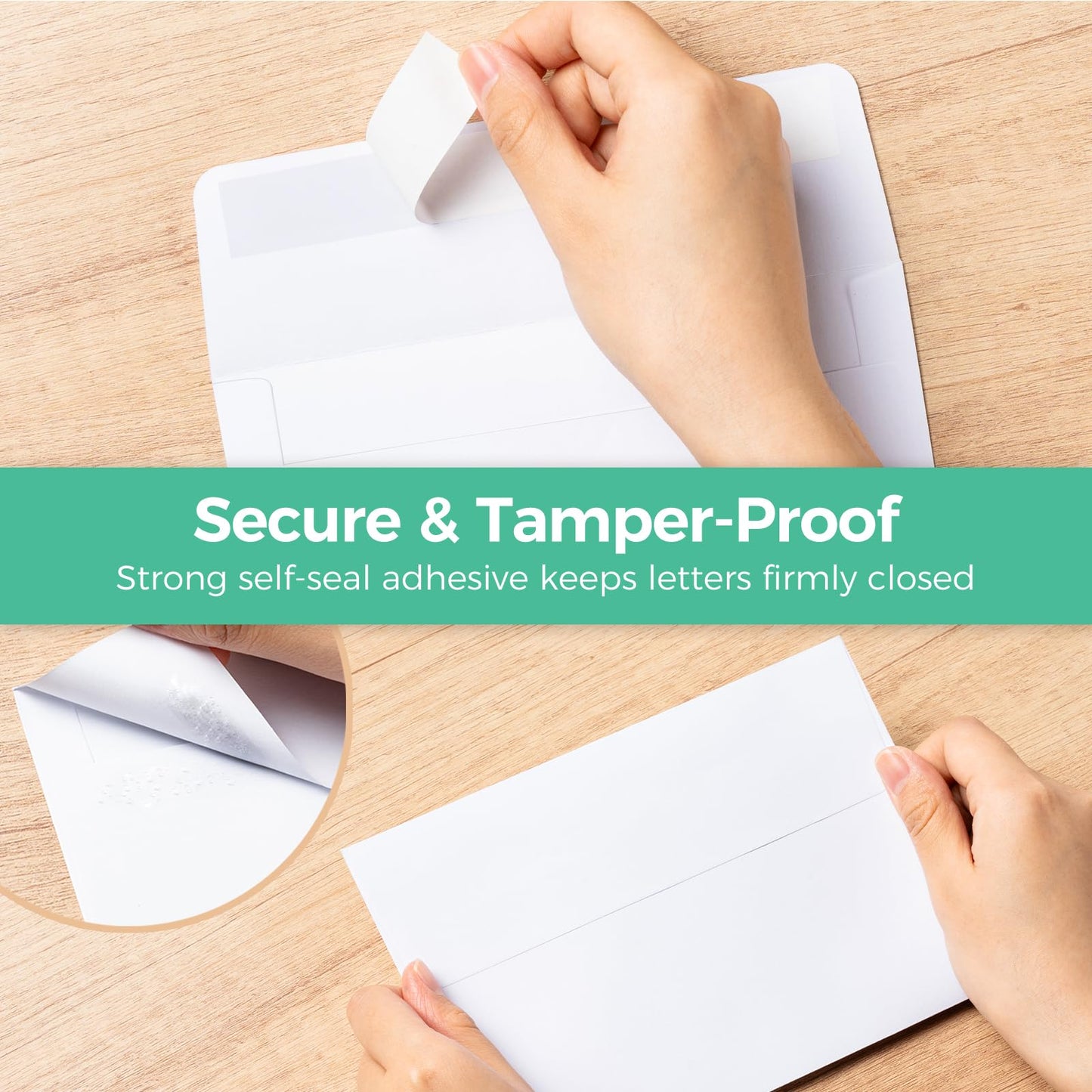 Ohuhu A7 Printable White Envelopes, 5X7 Inch 500 Pack White Envelopes - Quick Self Seal, Printable Envelopes for 5x7 Cards, Perfect for Weddings, Invitations, Photos, Graduation, Baby Shower
