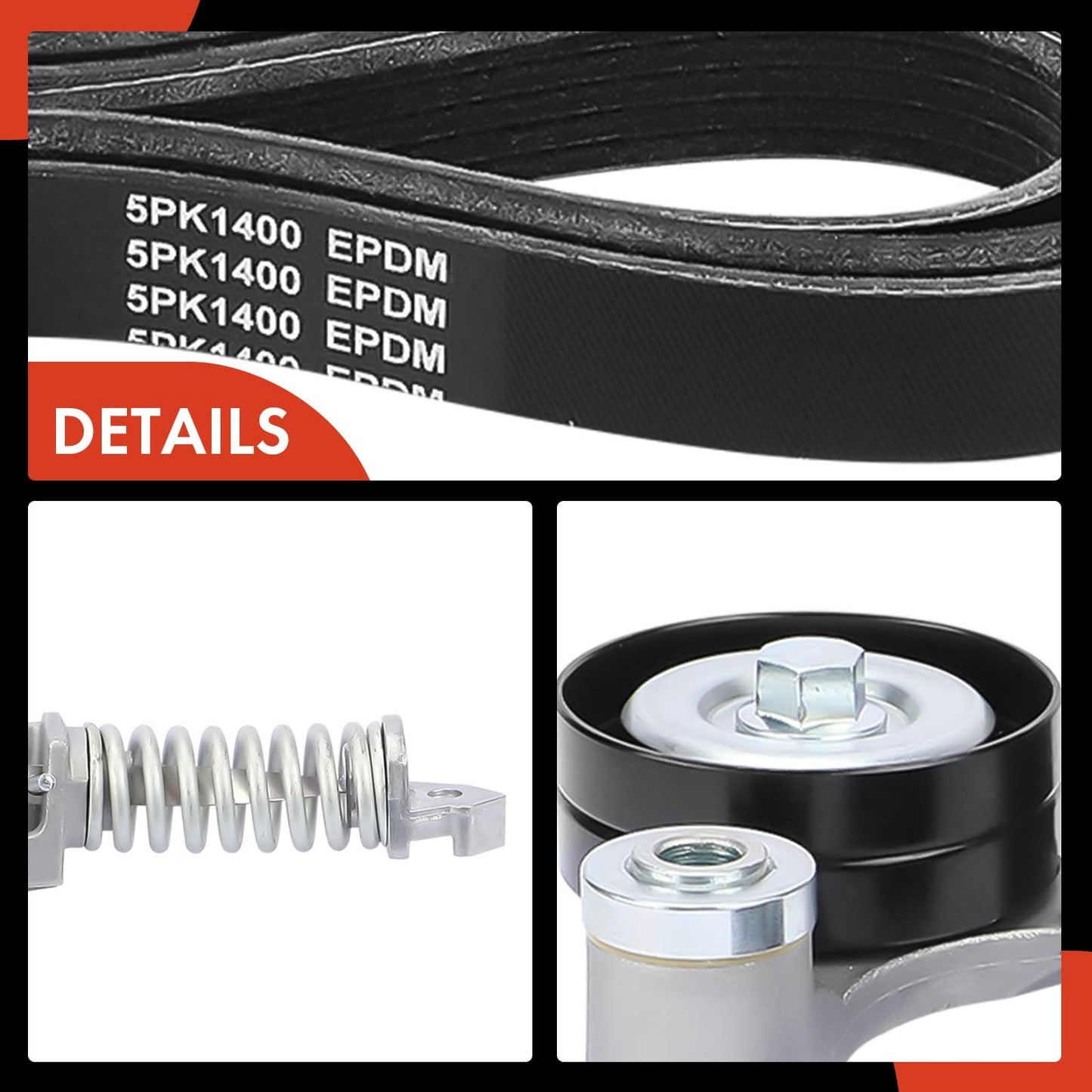 A-Premium Engine Serpentine Belt Drive Kit Compatible with Chevrolet Cruze 2012-2015, Cruze Limited 2016 - DOHC L4 1.4L