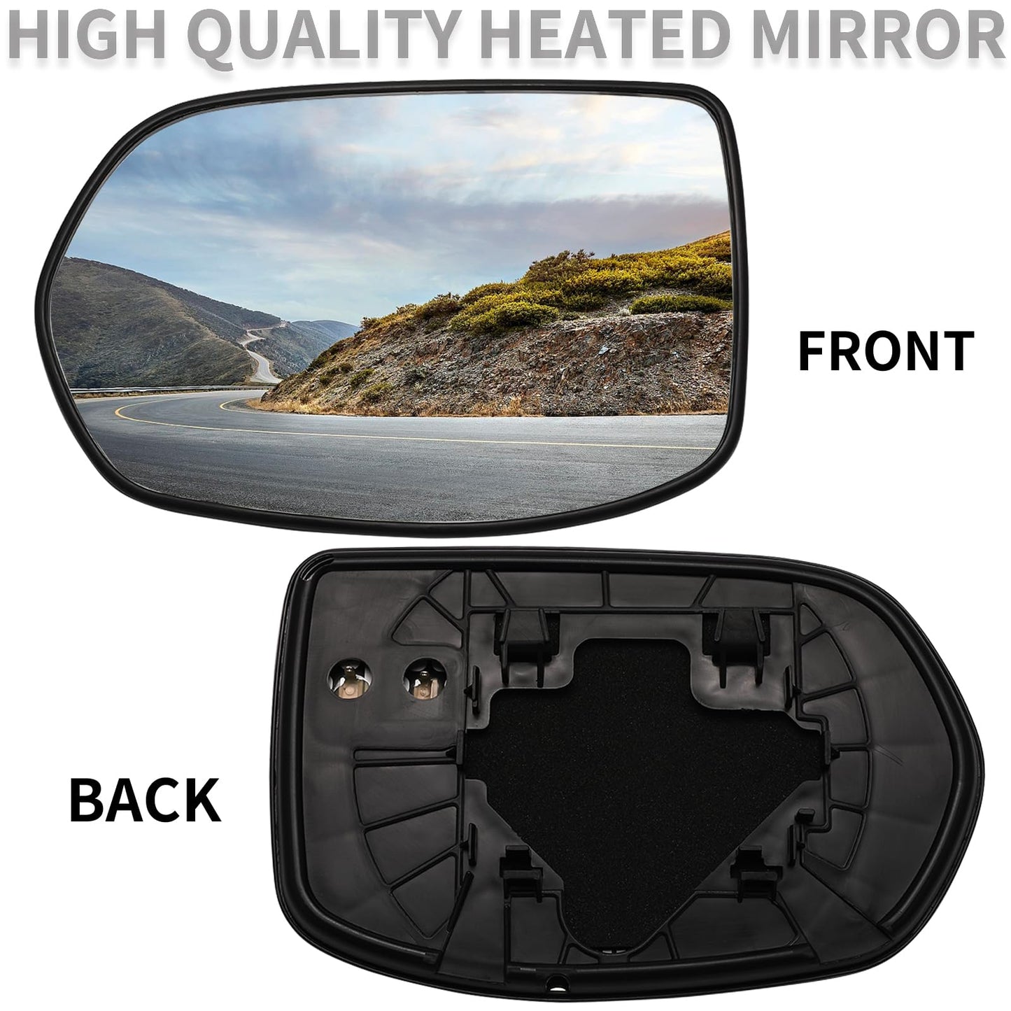 LOIYLLEN Driver Side Mirror Replacement for Honda CRV 2007 2008 2009 2010 2011 - Left Side Mirror Glass, Rear View Mirrors Glass with Power Heated