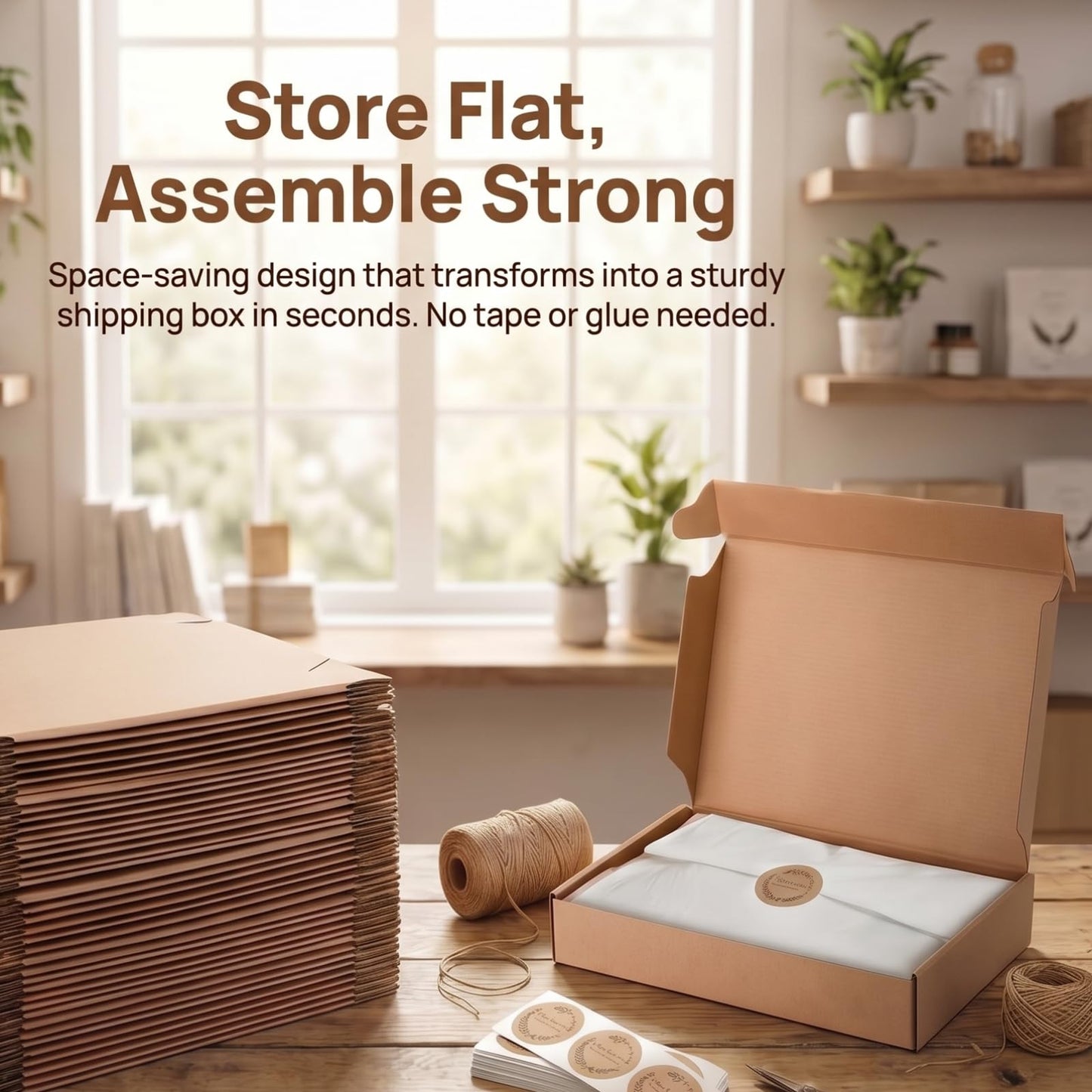 Cedilis 30 Pack 12x8x2 Inches Shipping Boxes, Brown Corrugated Cardboard Mailer Boxes, Medium Mailing Boxes for Shipping Packing Small Business