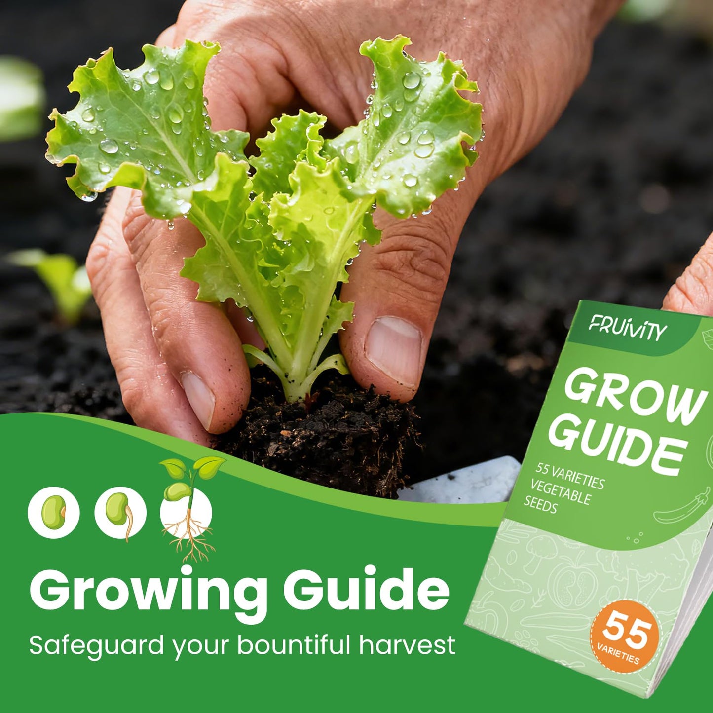 55 Vegetable Seeds Variety Pack - 39,000+ Heirloom Seeds for Planting Vegetables and Fruits, Non-GMO Garden Seeds for Outdoor Planting Christmas Unique Gift for Mother, Women, Mom, Friend