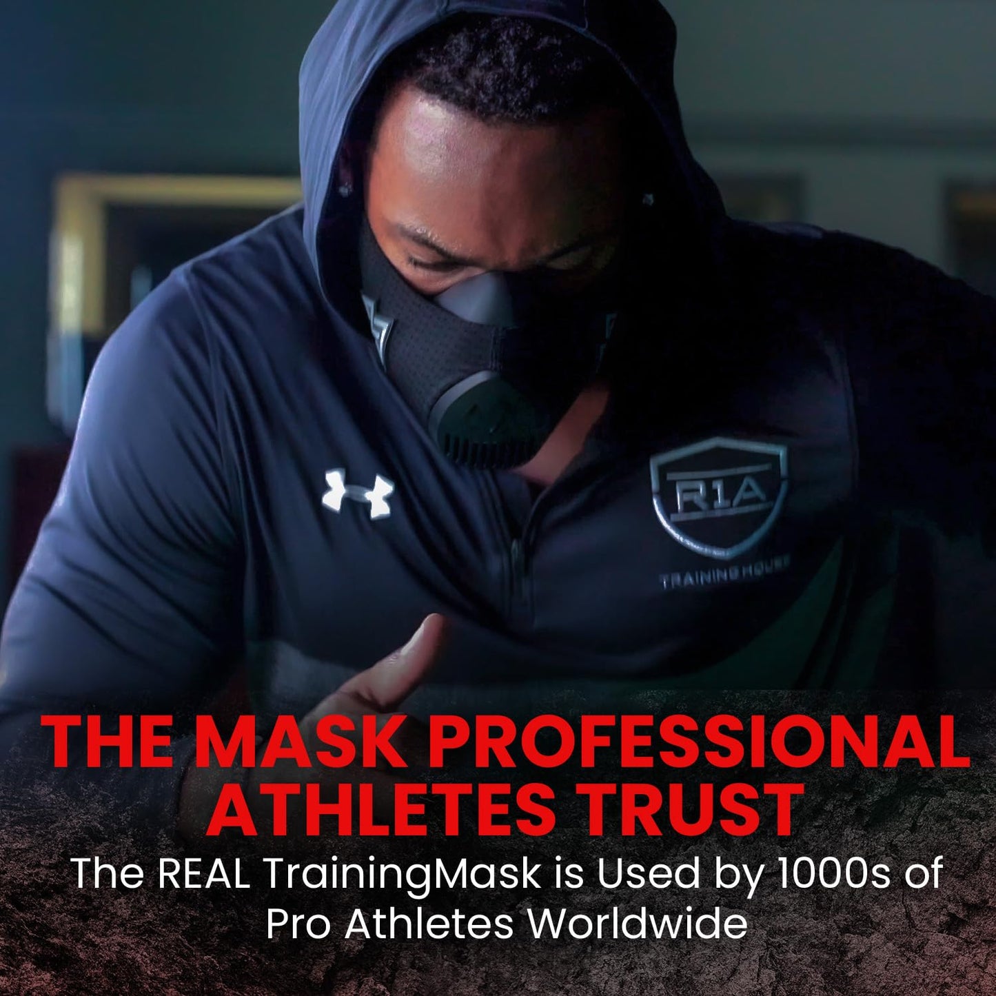 3.0 Workout Elevation Mask - Official Training Mask Used by Pros (All Black, Large)