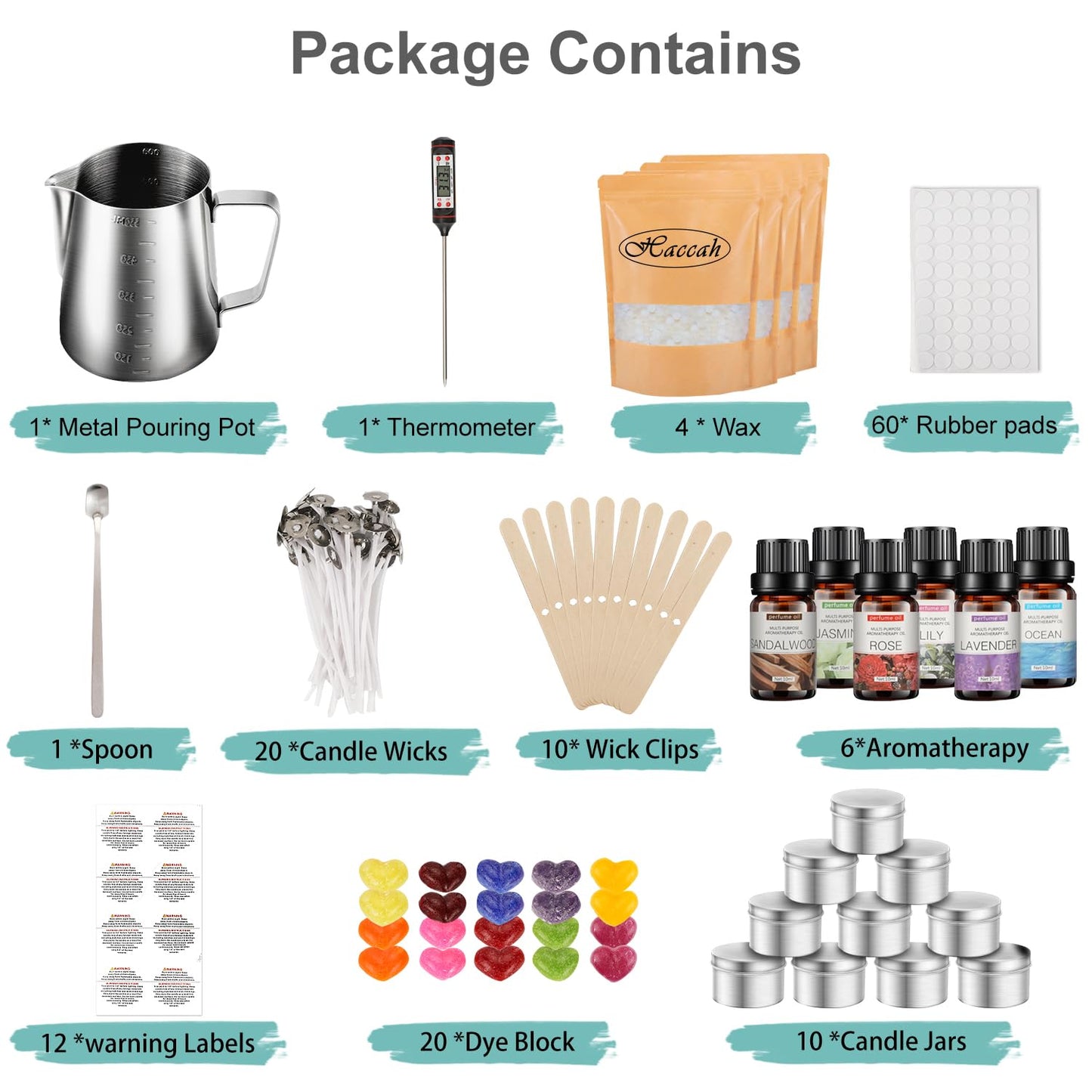 Complete Candle Making Kit,Candle Making Supplies,DIY Arts and Crafts Kits for Adults,Beginners Including Wax, Wicks, 6 Kinds of Scents,Dyes,Melting Pot,Candle tins