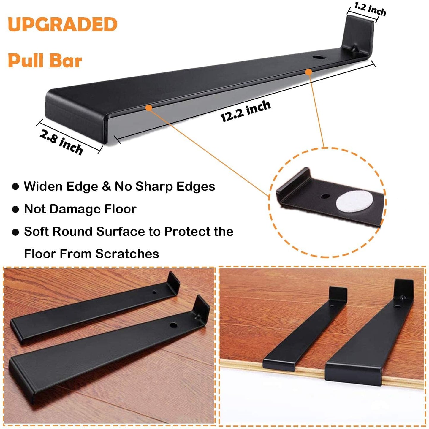 Laminate Flooring Installation Tool Kit, Jouhin 33 Pieces Flooring Tools with 10 Special Triangle Spacers, 20 Wedge Spacers, Fiberglass Handle Mallet, Tapping Block, and Heavy Duty Pull Bar