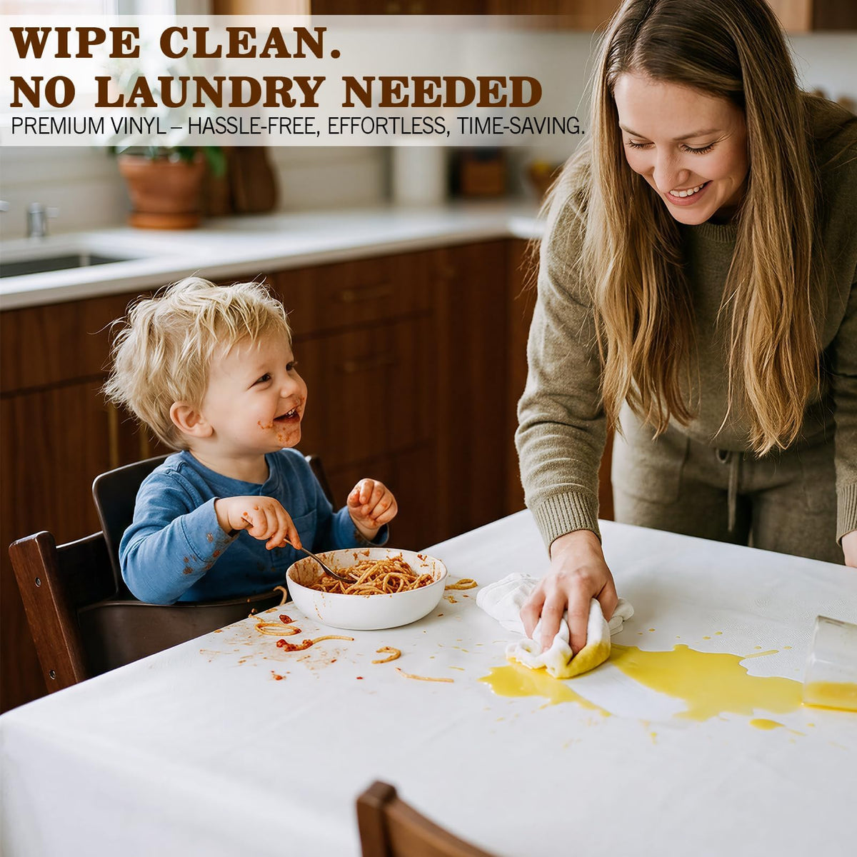 Heavy Duty Table Protector Pad with Flannel Backing for Dining Room, Waterproof Vinyl Tablecloth Easy to Clean & Trim, Scratch & Heat Resistant Table Cover, Reusable Pad 108" x 54" Rectangular