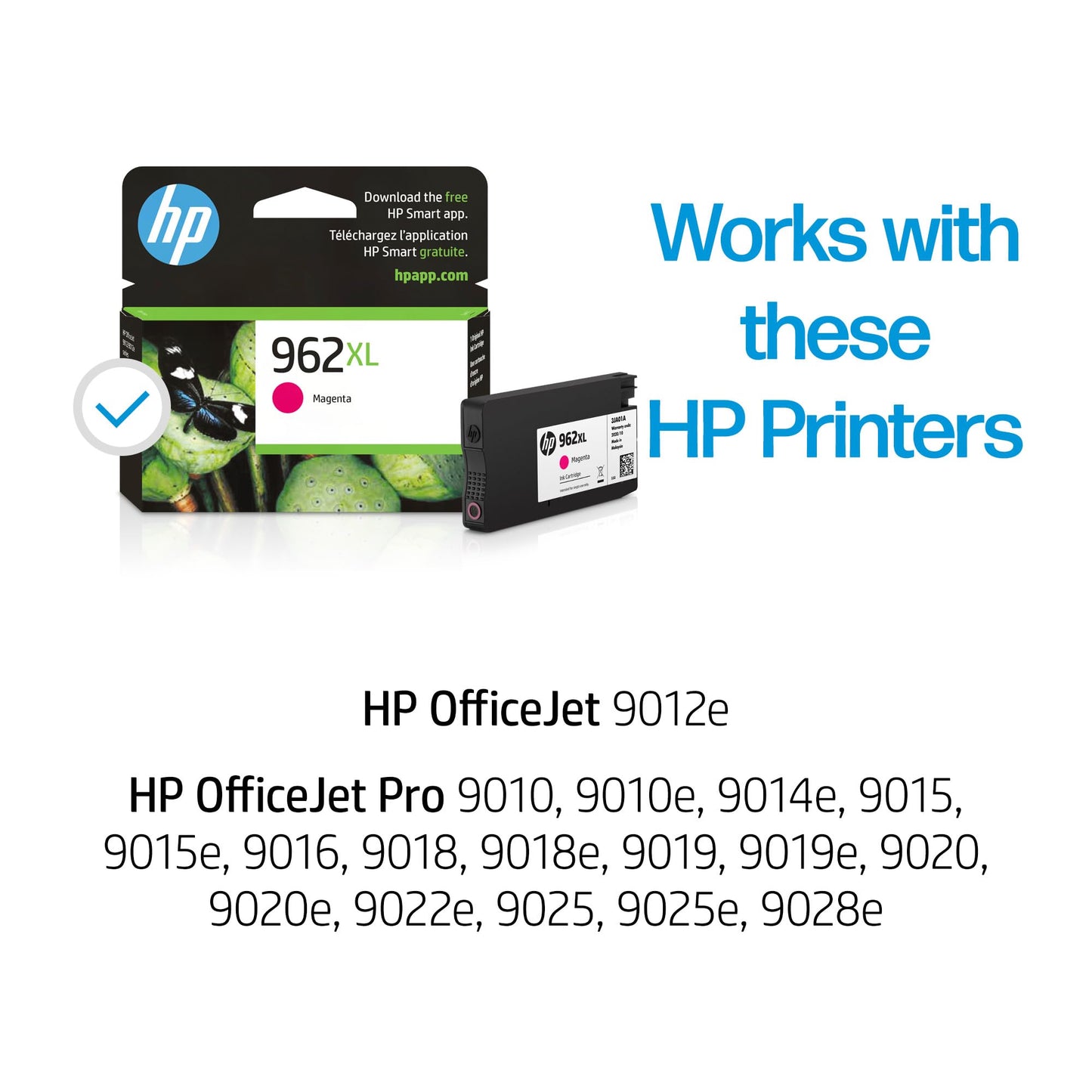 Original HP 962XL Yellow High-Yield Ink Cartridge | Works with HP OfficeJet 9010 Series, HP OfficeJet Pro 9010, 9020 Series | Eligible for Instant Ink | 3JA02AN