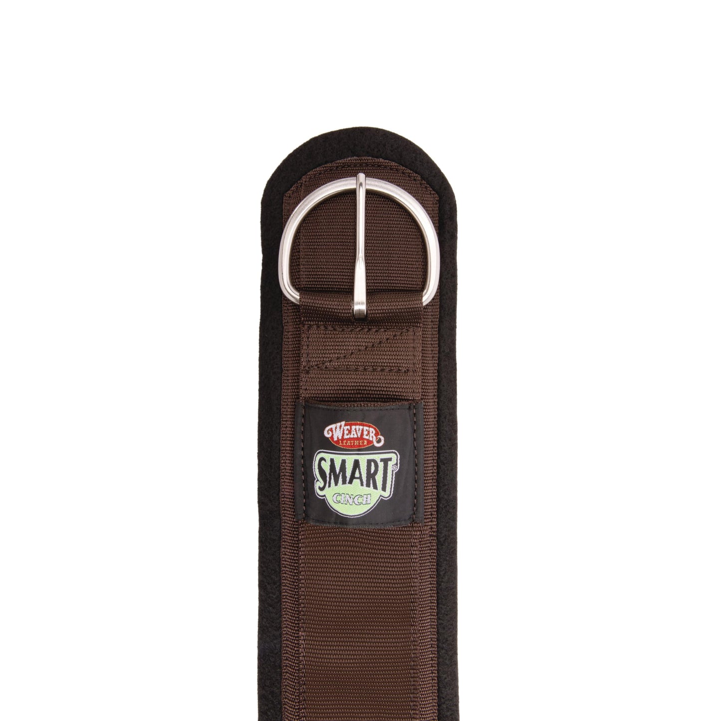 Weaver Leather Felt Lined Straight Smart Cinch with New and Improved Roll Snug Cinch Buckle, Brown, 32-Inch