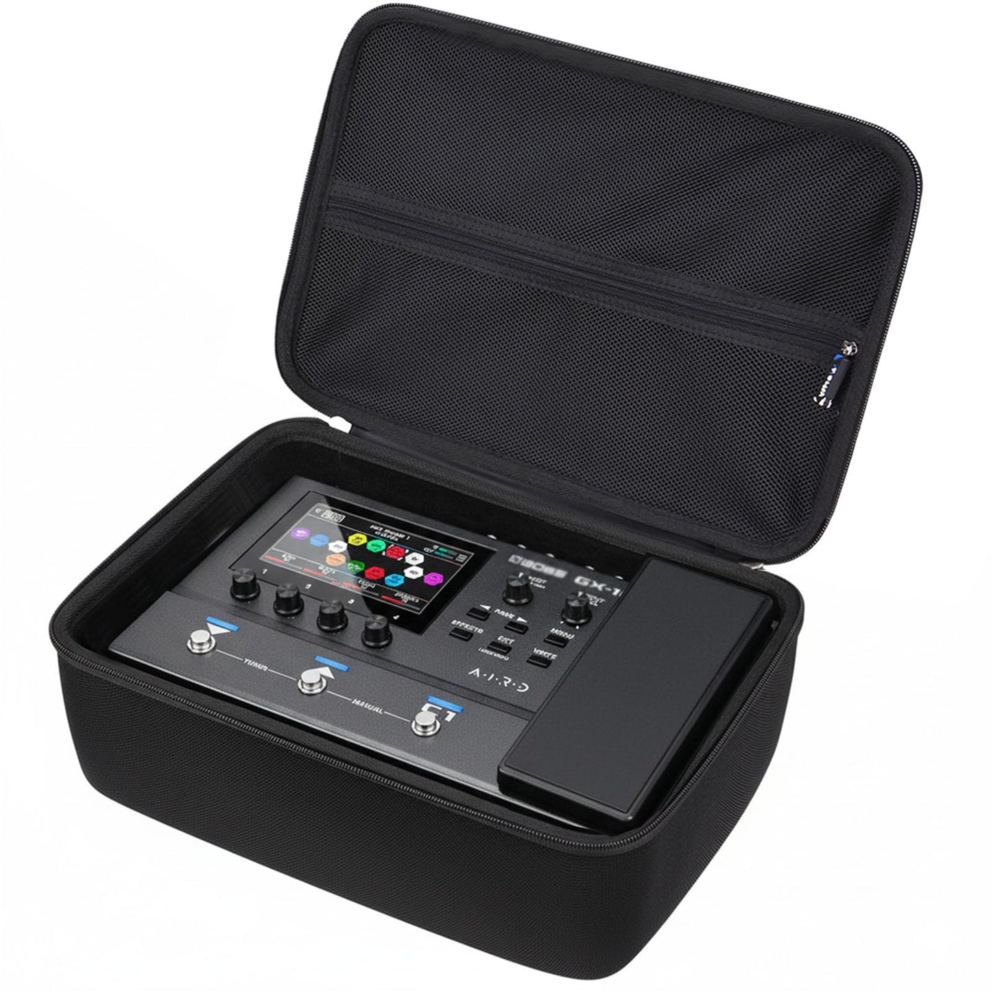 worfty Case for Boss GX-10 Guitar Effects Processor, Hard Travel Carrying Storage Bag for Boss GX-10 Guitar/Bass Multi-effects Pedal (Black)