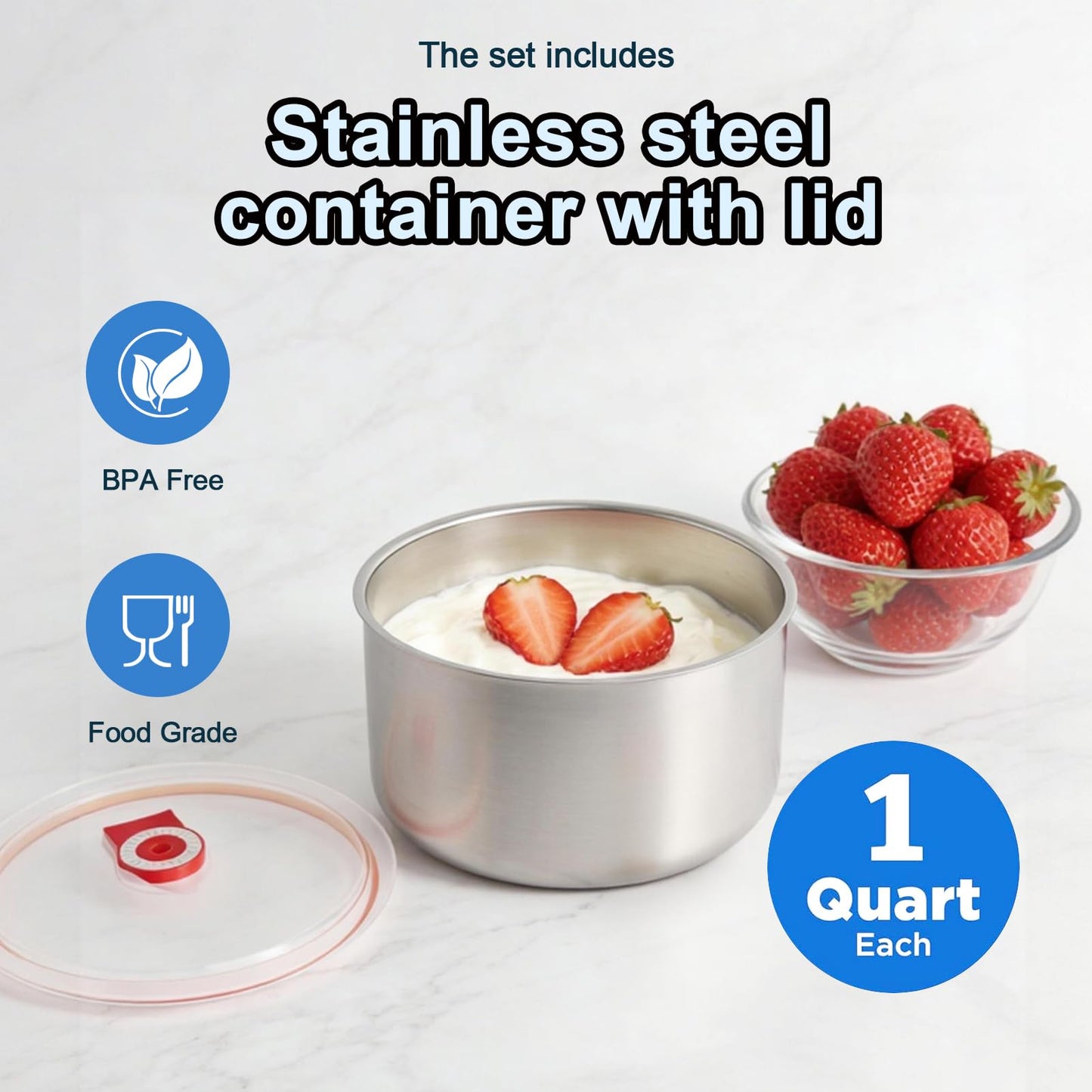 DiDimo Yogurt Maker with Adjustable Temp & Timer, 1.2L Stainless Steel Greek Yogurt Machine, Automatic Natto Maker Rice Wine Fermenter, Digital Display Compact 1.3QT Pot for Kitchen (BPA-Free)