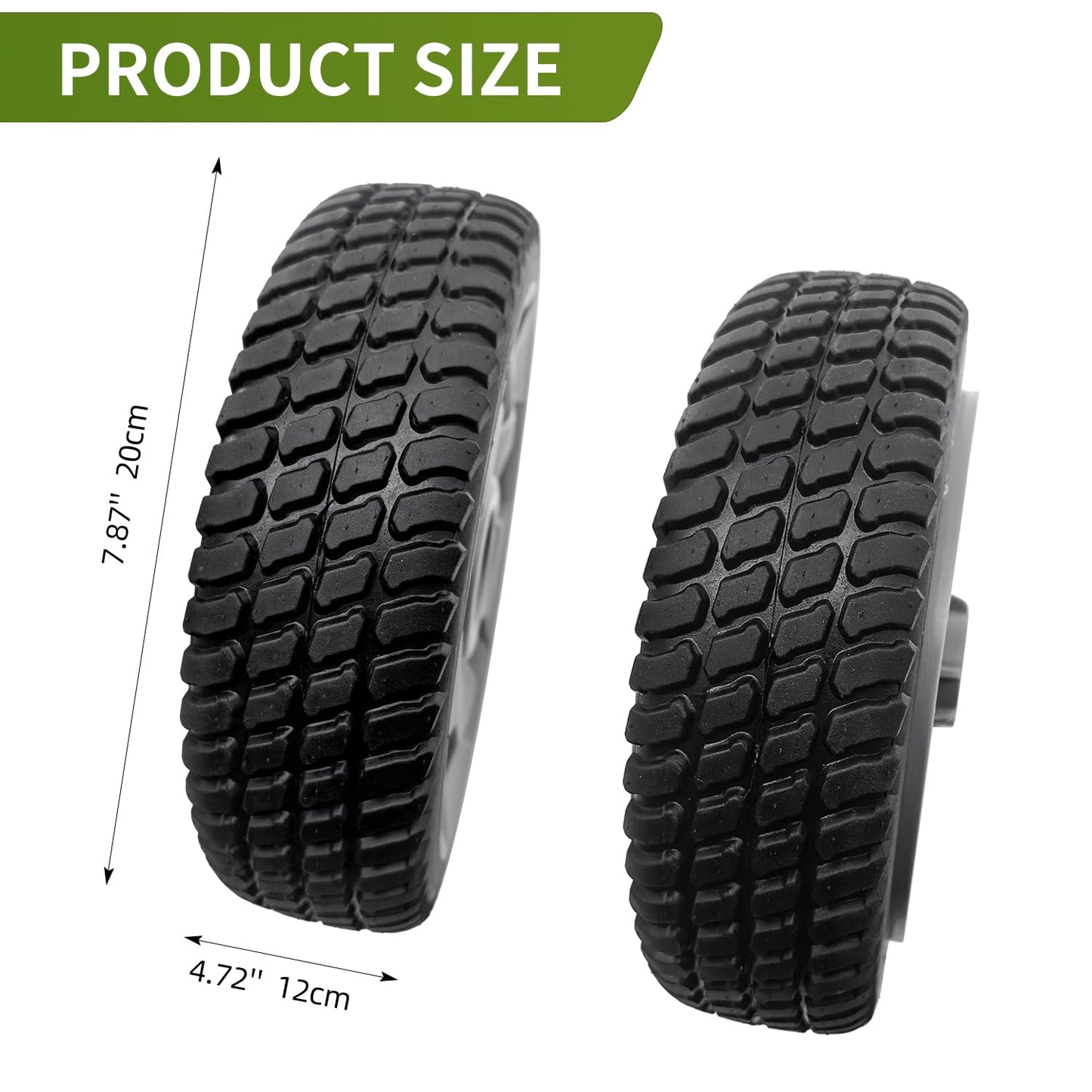 Replacement 8" Front Wheel Assembly for Toro 125-2510, Compatible with TimeMaster 30in Mowers 20199, 20200, 20975-20978, 21199-21200, 2 Pack