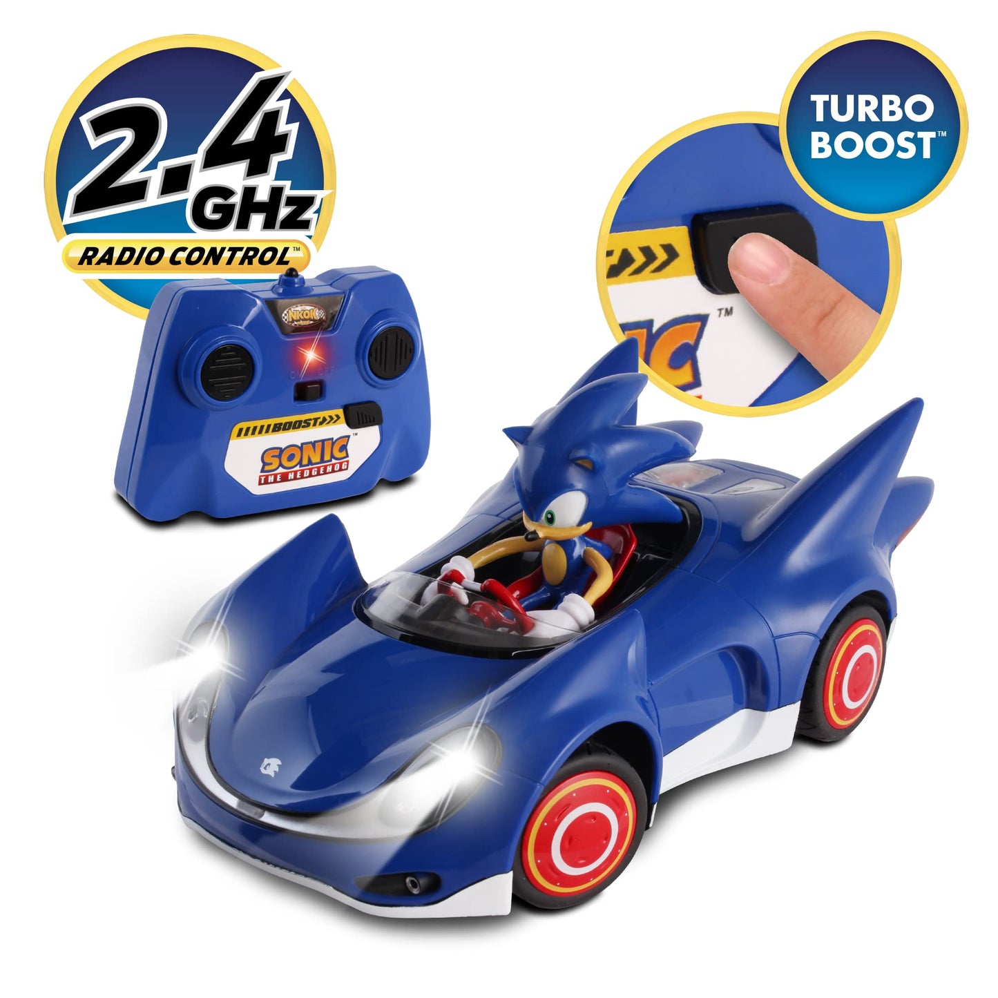 NKOK Sonic and Sega All Stars Racing Remote Controlled Car - Sonic The Hedgehog