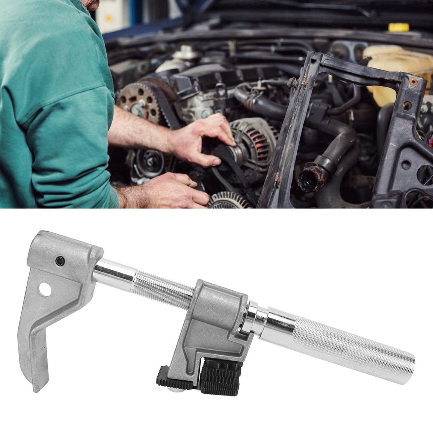 OTC 7402 and 202817 Universal Outside Thread Chaser Repair Tool for 1-1/4in to 5in O. D. External Thread Repair Tool for Wheel, RV, ATV, Truck, Aluminum Silver