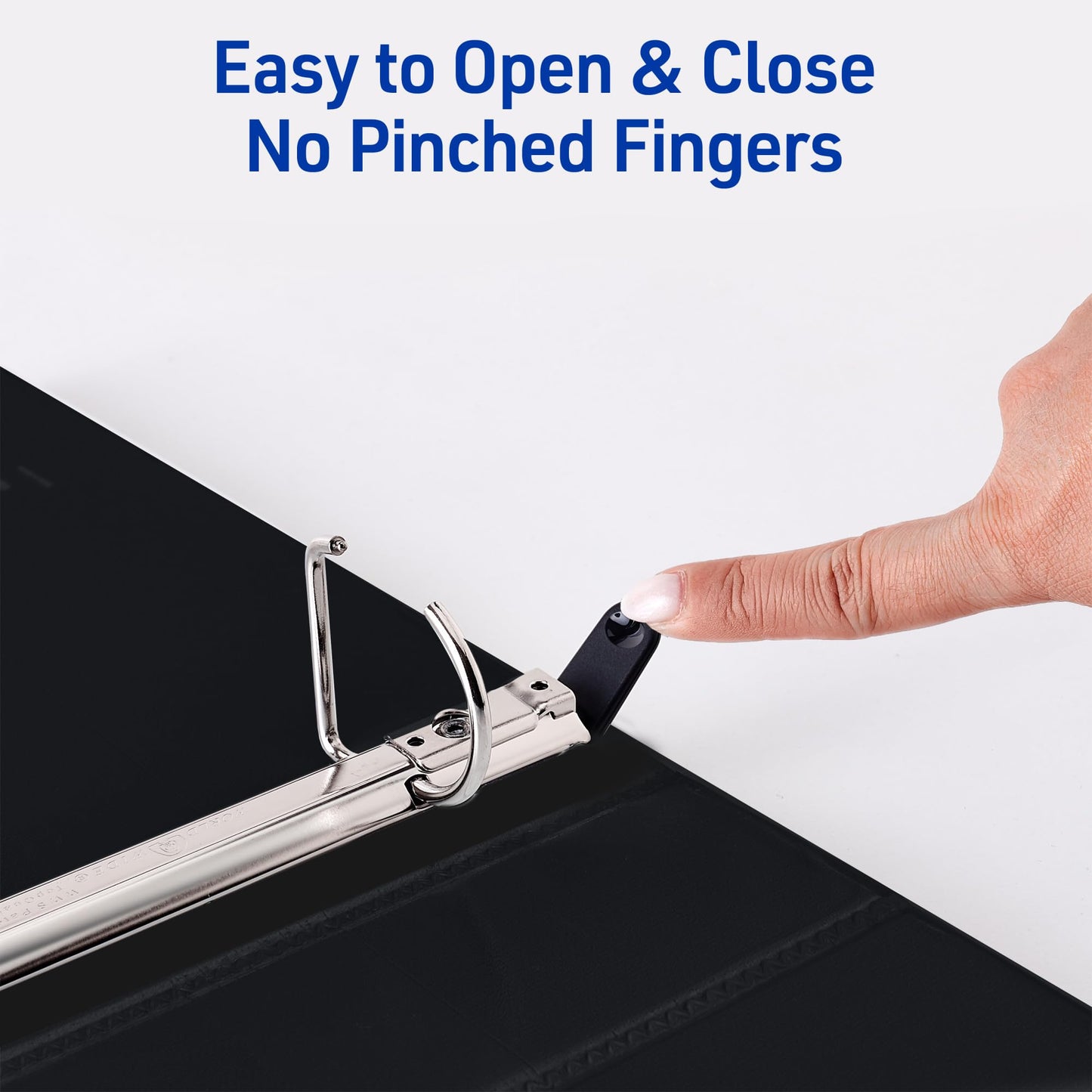 Avery Heavy-Duty View 3 Ring Binders, 1.5 Inch One Touch Slant Rings, 375-Sheet Capacity, DuraHinge, 2.1 Inch Wide Spine, Customizable Clear Cover and Spine, Dark Colors (4-Pack of 79635)
