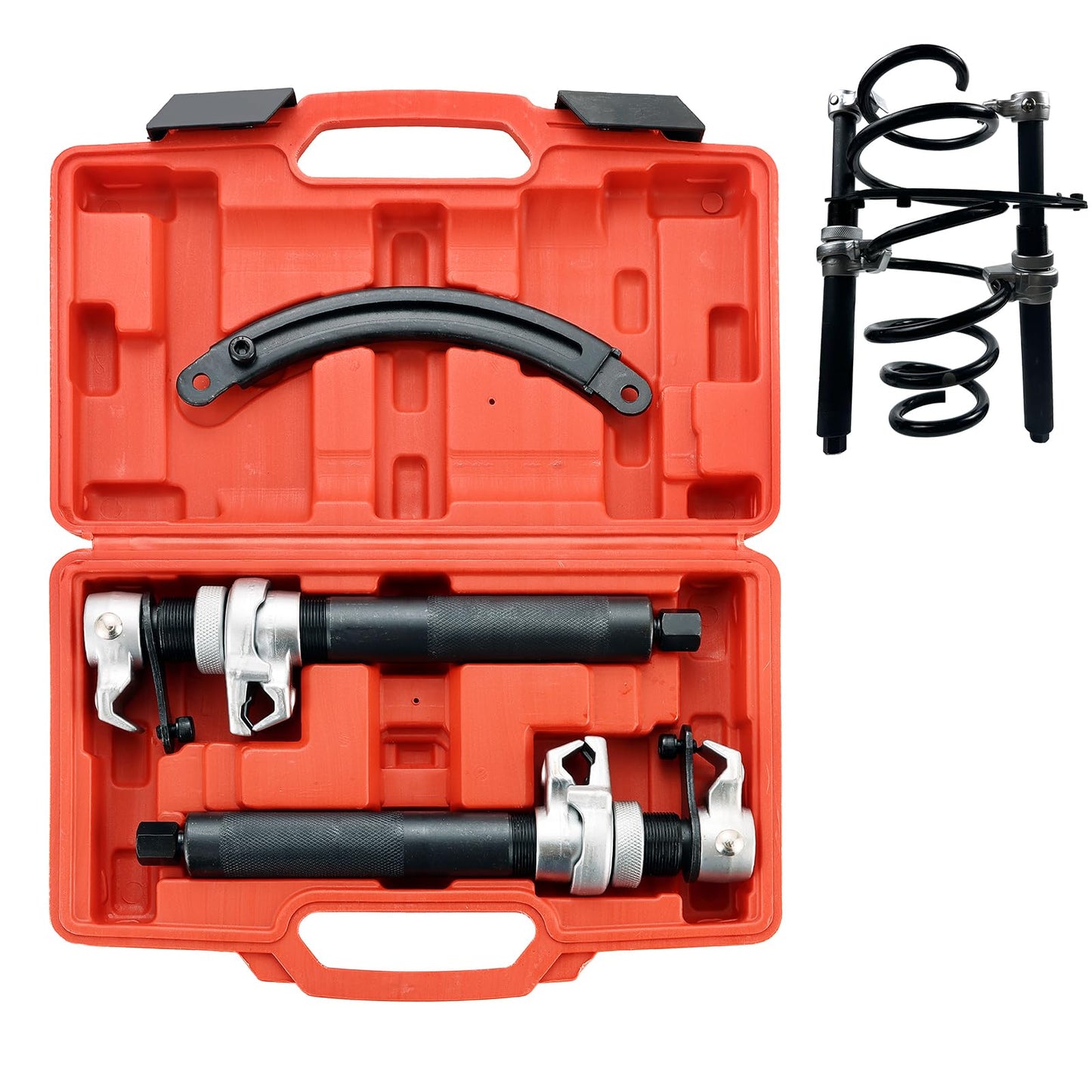 NYXOVA Coil Spring Compressor Tool, Heavy Duty Macpherson Strut Spring Compressor Tool,Ultra-Rugged Strut Spring Compressor Tool with Safety Guard,2200lb Capacity 11in Jaw Opening