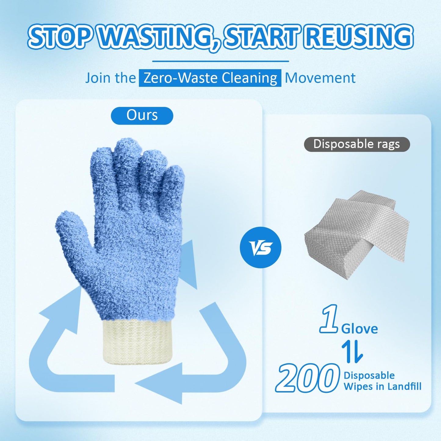 Microfiber dusting Gloves Clean Hard-to-Reach Places Car Detailing Blind Cleaning Highly aborbent Lint Free Multicolor 4prs L/XL