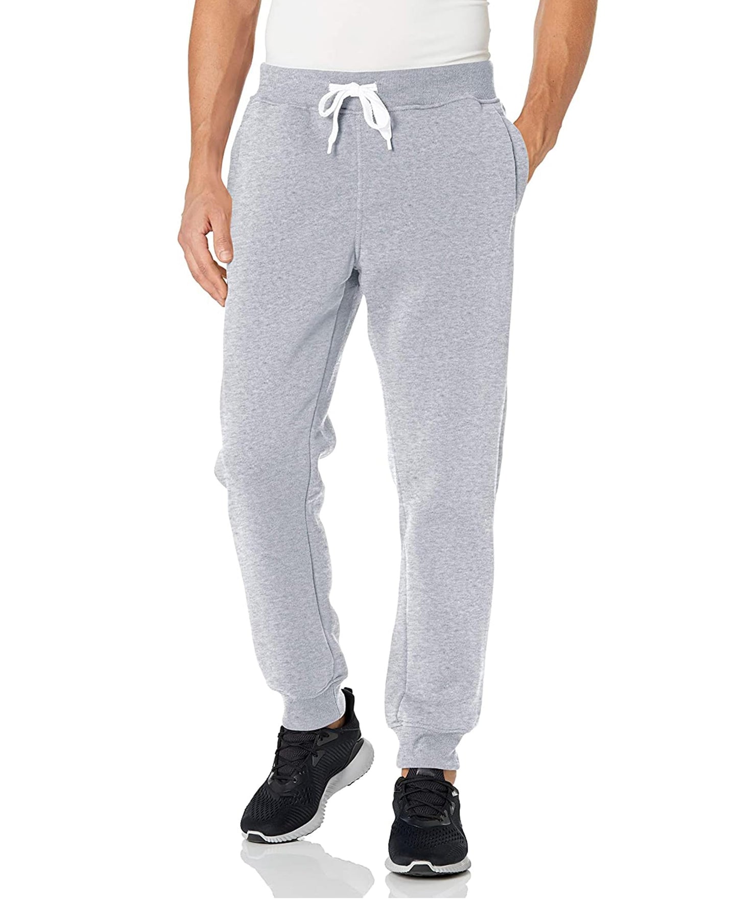 Southpole Men's Big-Tall Big and Tall Active Basic Jogger Fleece Pants, Heather Grey, 6X/B