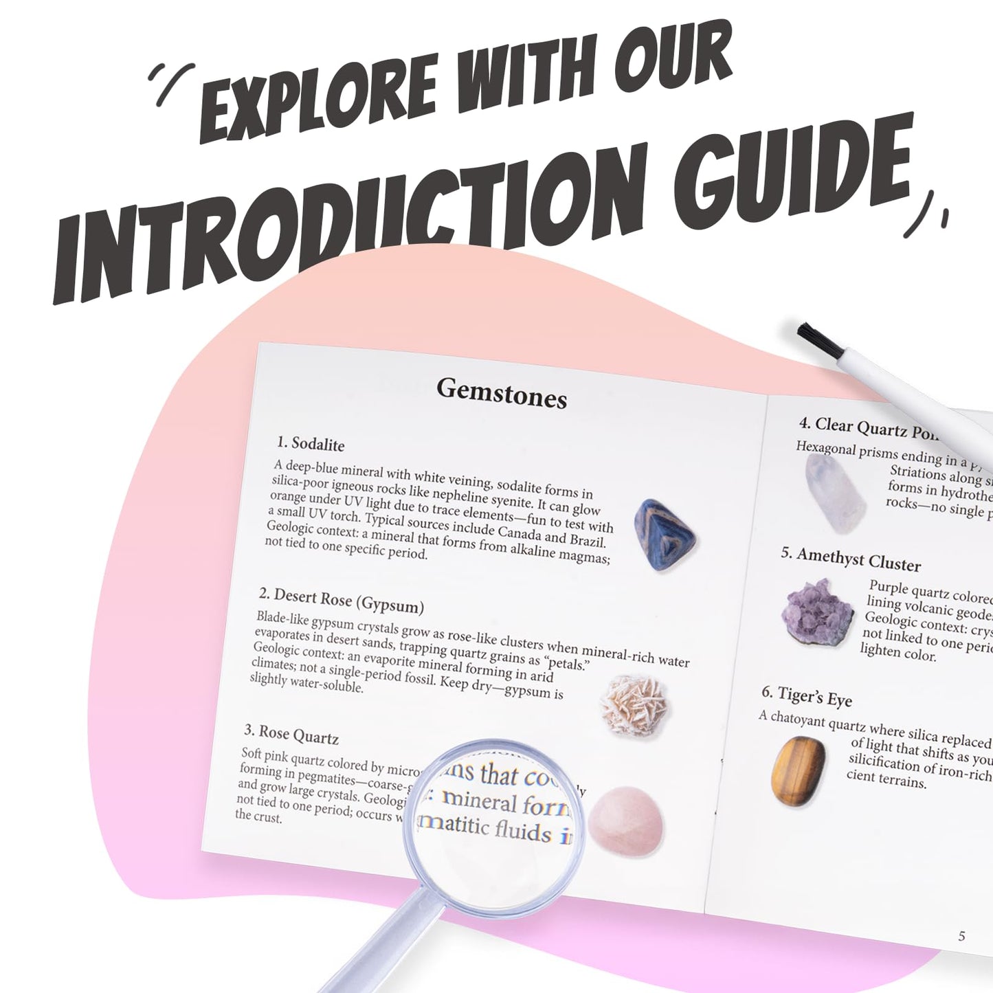Xenvera Gemstone and Fossil Dig Kit – Excavate 10 Gems and 10 Fossils, STEM Geology Set, Educational Toy, Science Kit for Kids Ages 8+