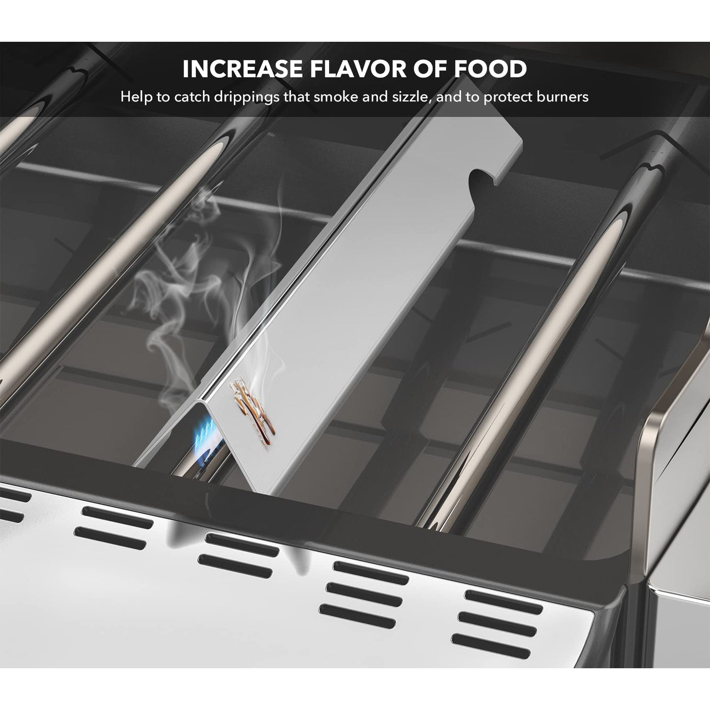 Stanbroil Stainless Steel Flavorizer Bars for Weber Genesis II/LX 300 Series (2017 and Newer) Gas Grills, Replacement Parts for Weber 66032/66795, 5 Pack