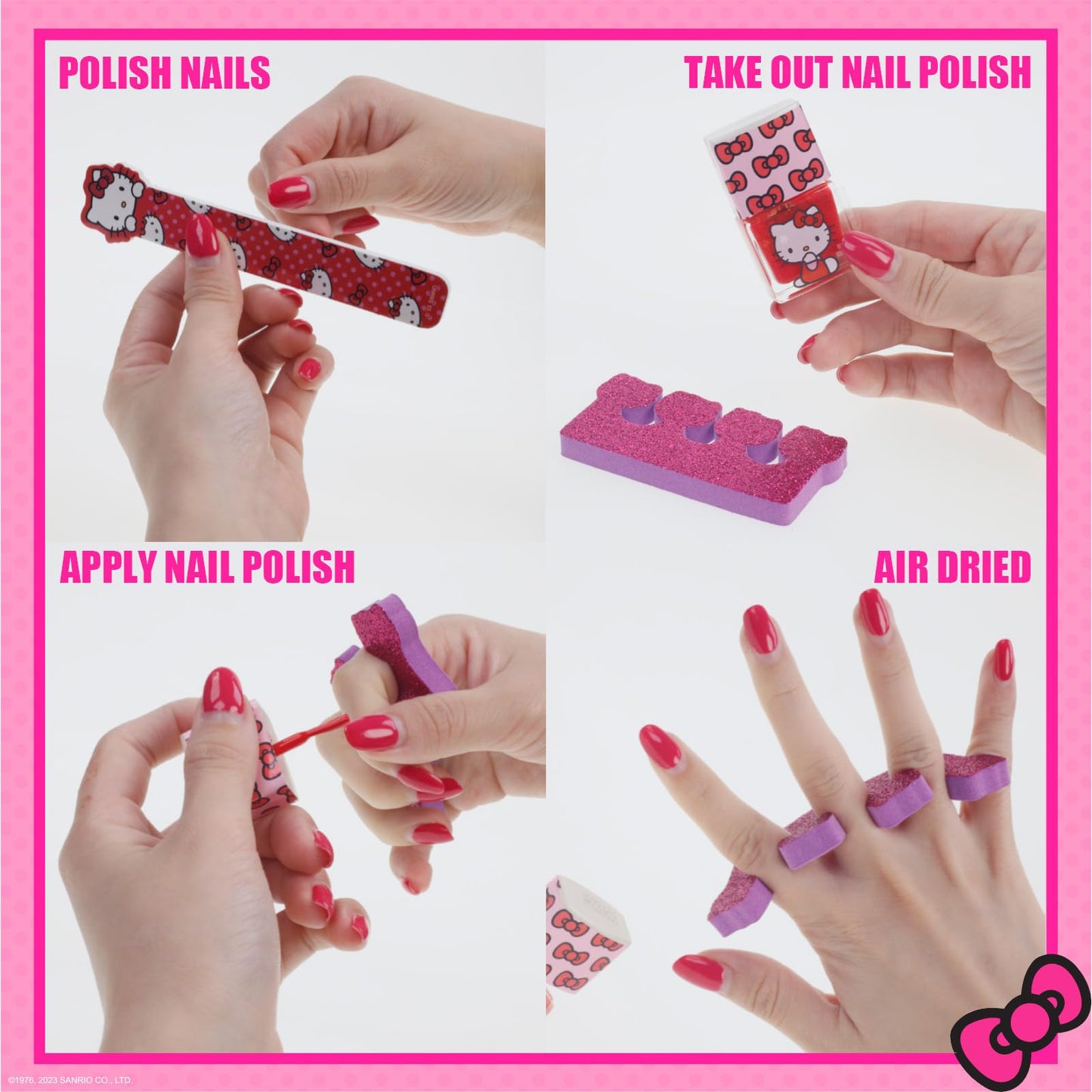 Hello Kitty Train Case Cosmetic Makeup Set Includes Lip Gloss, Eye Shimmer, Nail Polish, Hair Accessories & More! For Girls, Ages 6+ Perfect for Parties & Makeovers, by Townley Girl