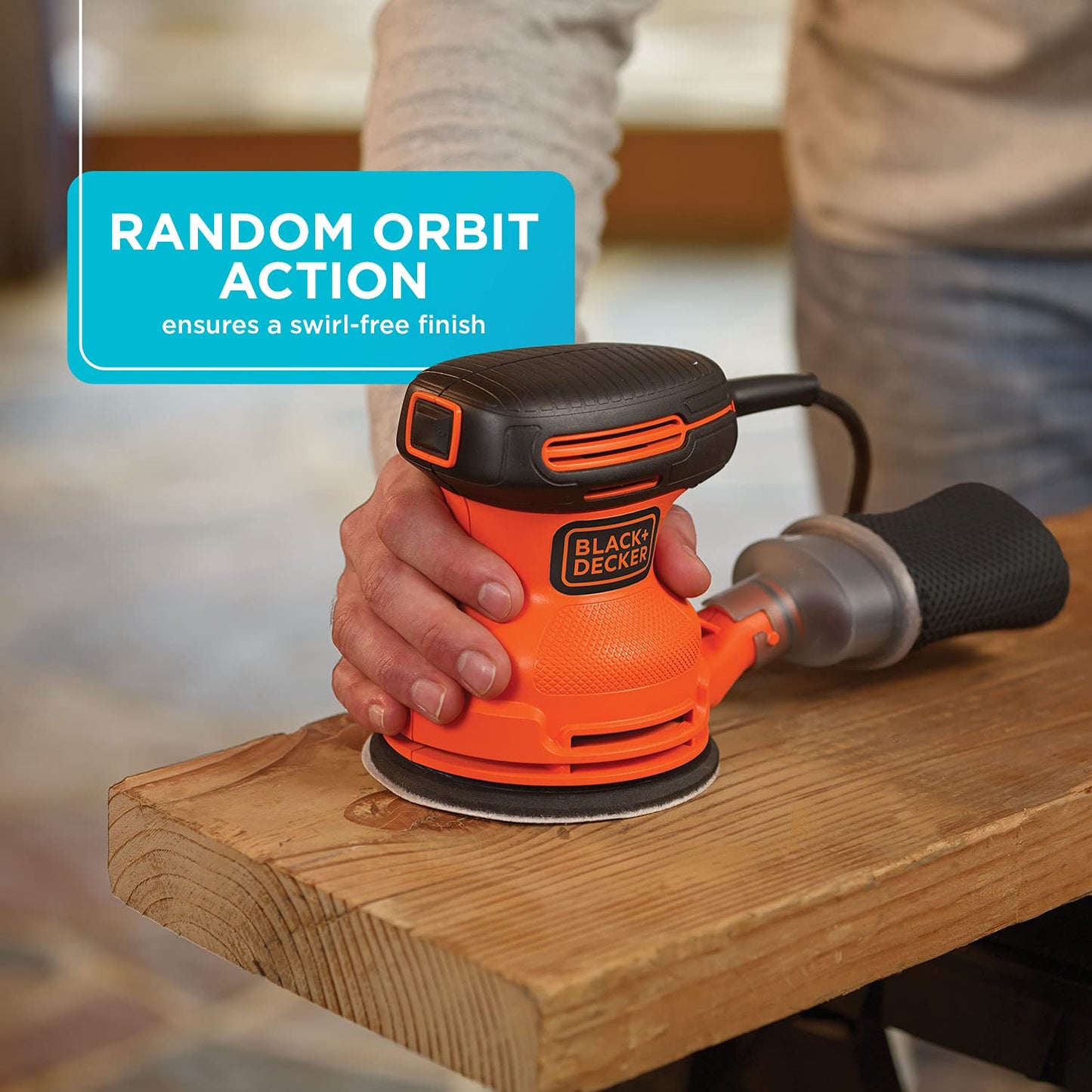 BLACK+DECKER Random Orbit Sander, 5-Inch (BDERO100)