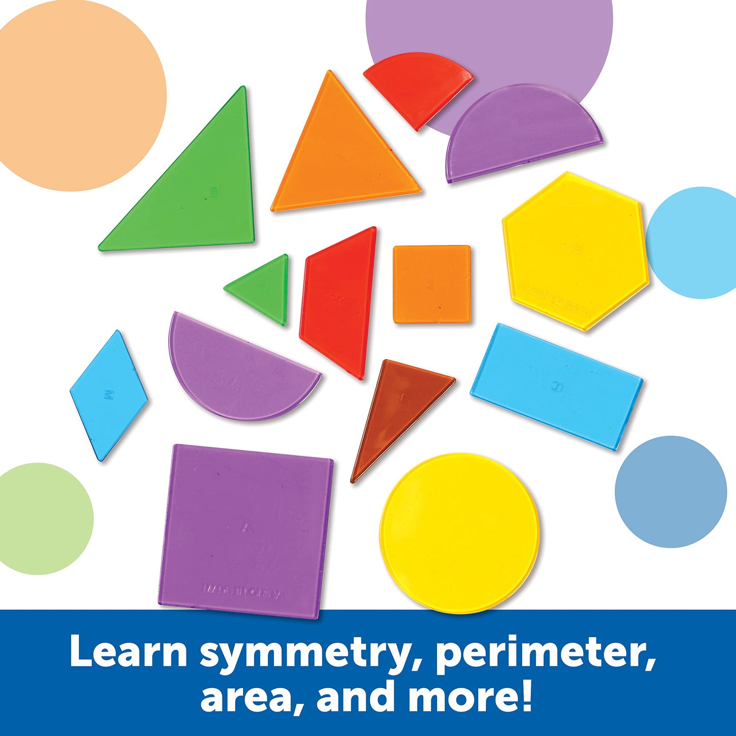 Learning Resources LER1766 Translucent Geometric Shapes
