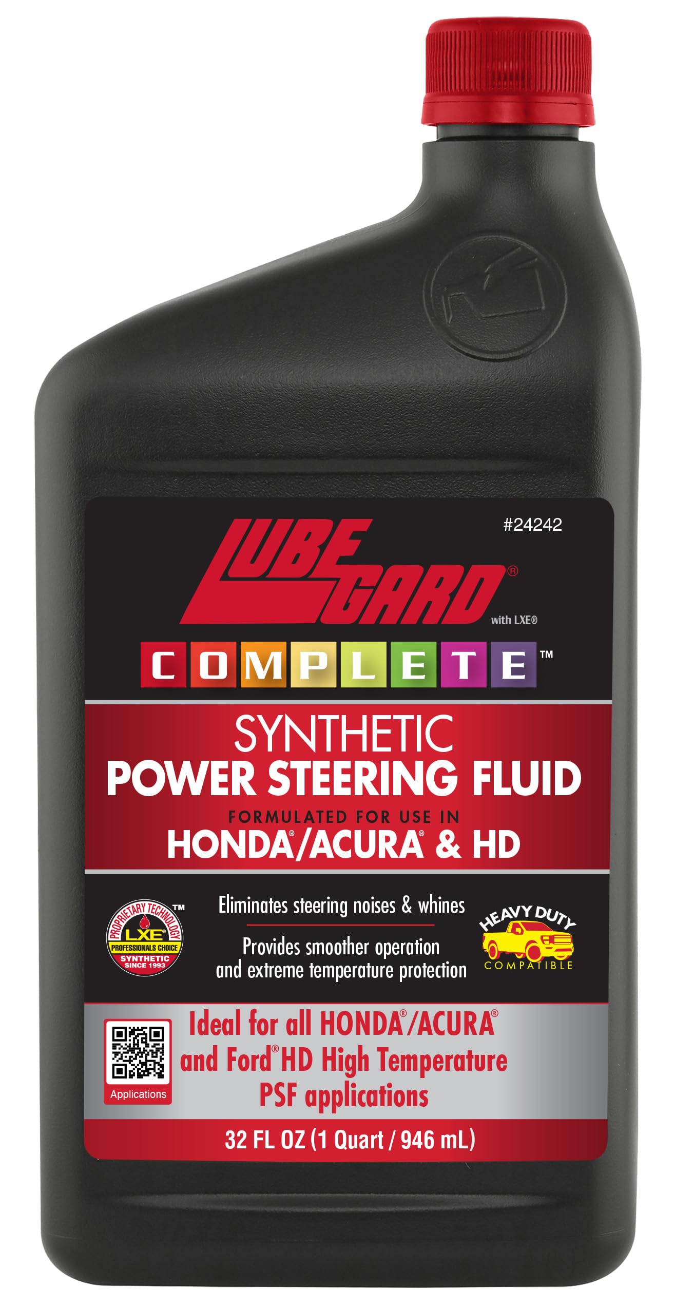 Lubegard 24242 Complete Synthetic Power Steering Fluid for Honda/Acura, 32 fl. oz.