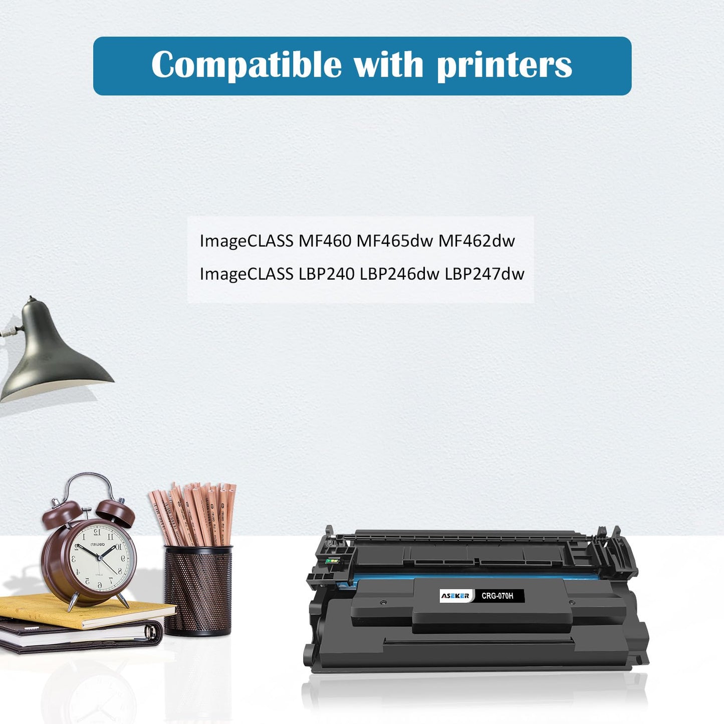 Aseker Compatible 070H Toner Cartridge 5640C001 Replacement for Canon 070 / 070H Work with ImageCLASS MF460 MF465dw MF462dw LBP240 LBP246dw LBP247dw Printers High Capacity 10200 Pages (Black x 1)