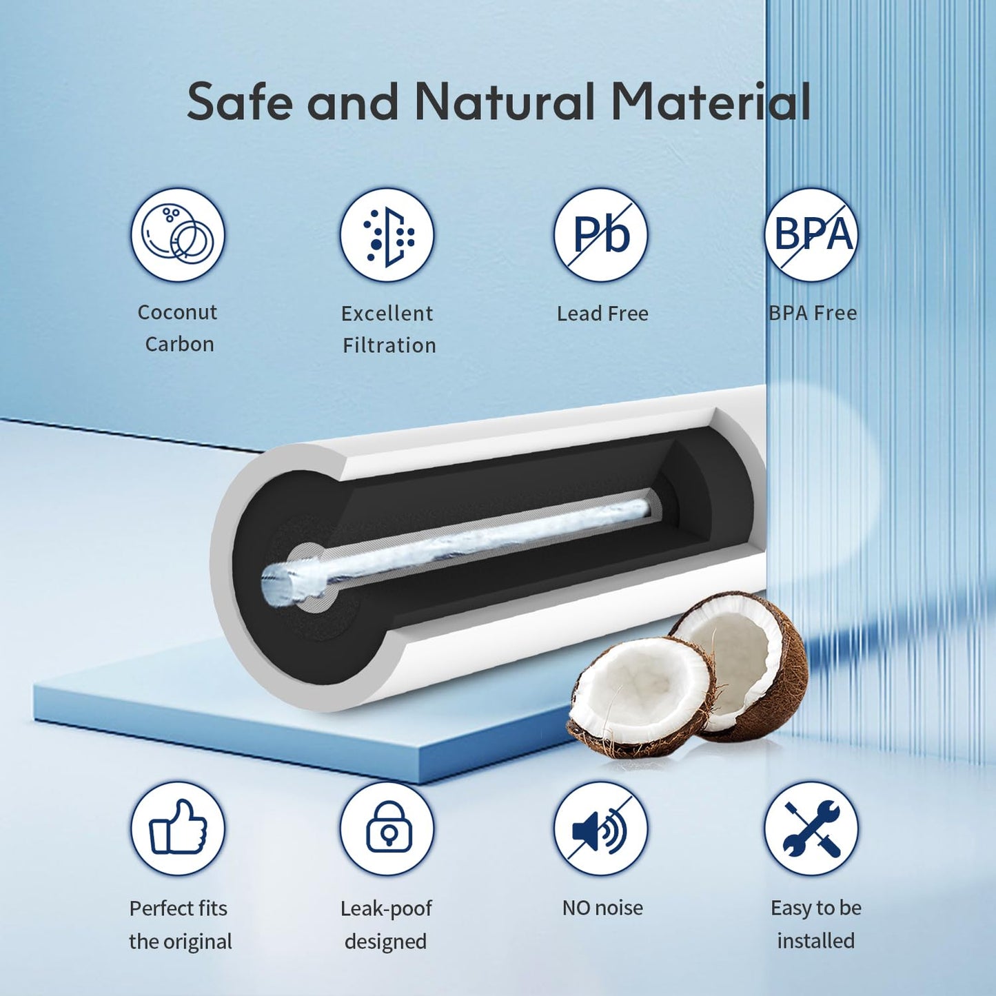 BELVITA DA29-00020B Refrigerator Water Filter Compatible with Samsung DA29-00020B-1, DA29-00020A, DA97-08006A, HAF-CIN/EXP, RF28HFEDBSR, RF28HMEDBSR, RF263BEAESR, RF263TEAESG, RF4267HARS, 469101 3PACK