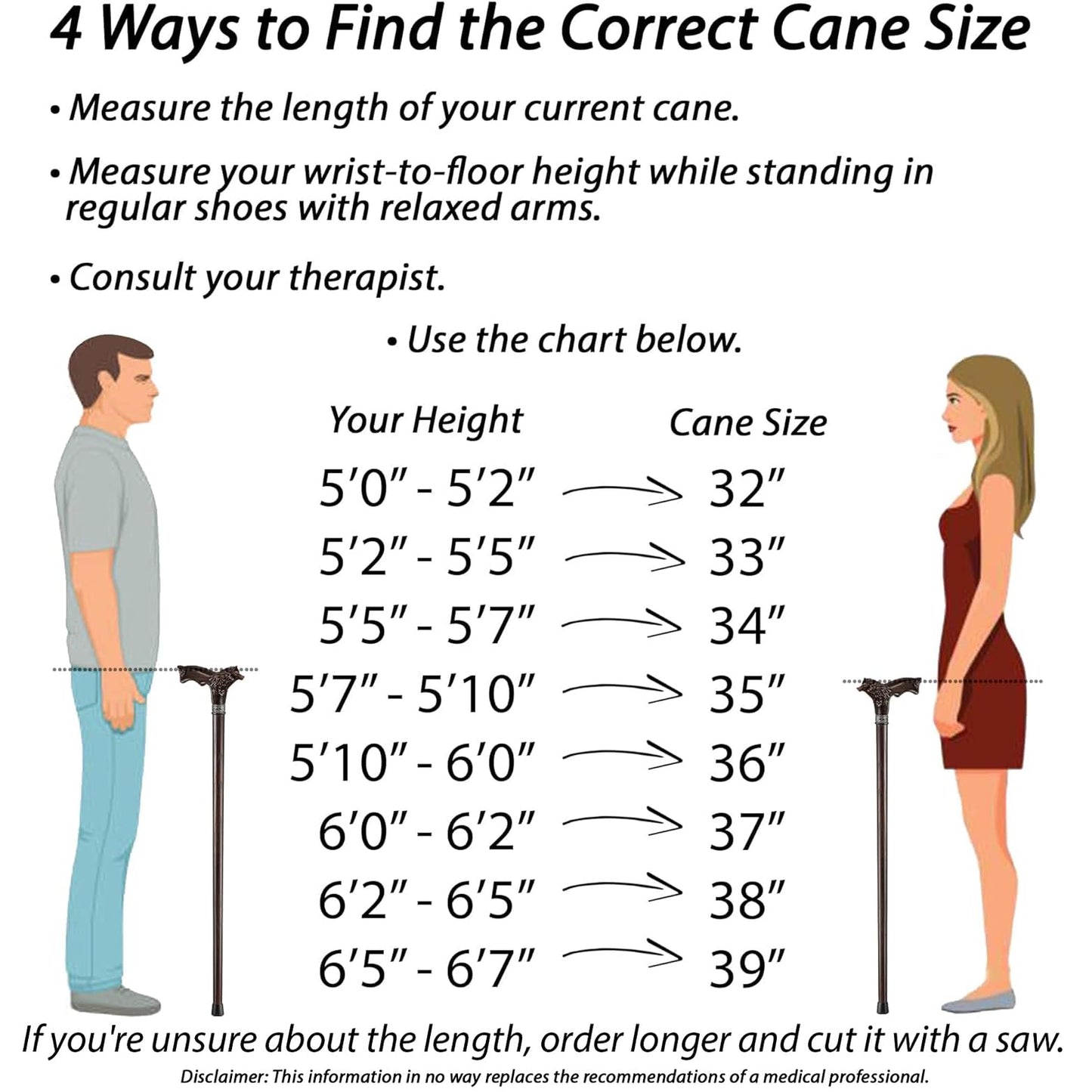 Cool Carved Walking Cane for Men and Women - Wolf Fenrir - Stylish Men's Wood Cane - Unique Walking Stick