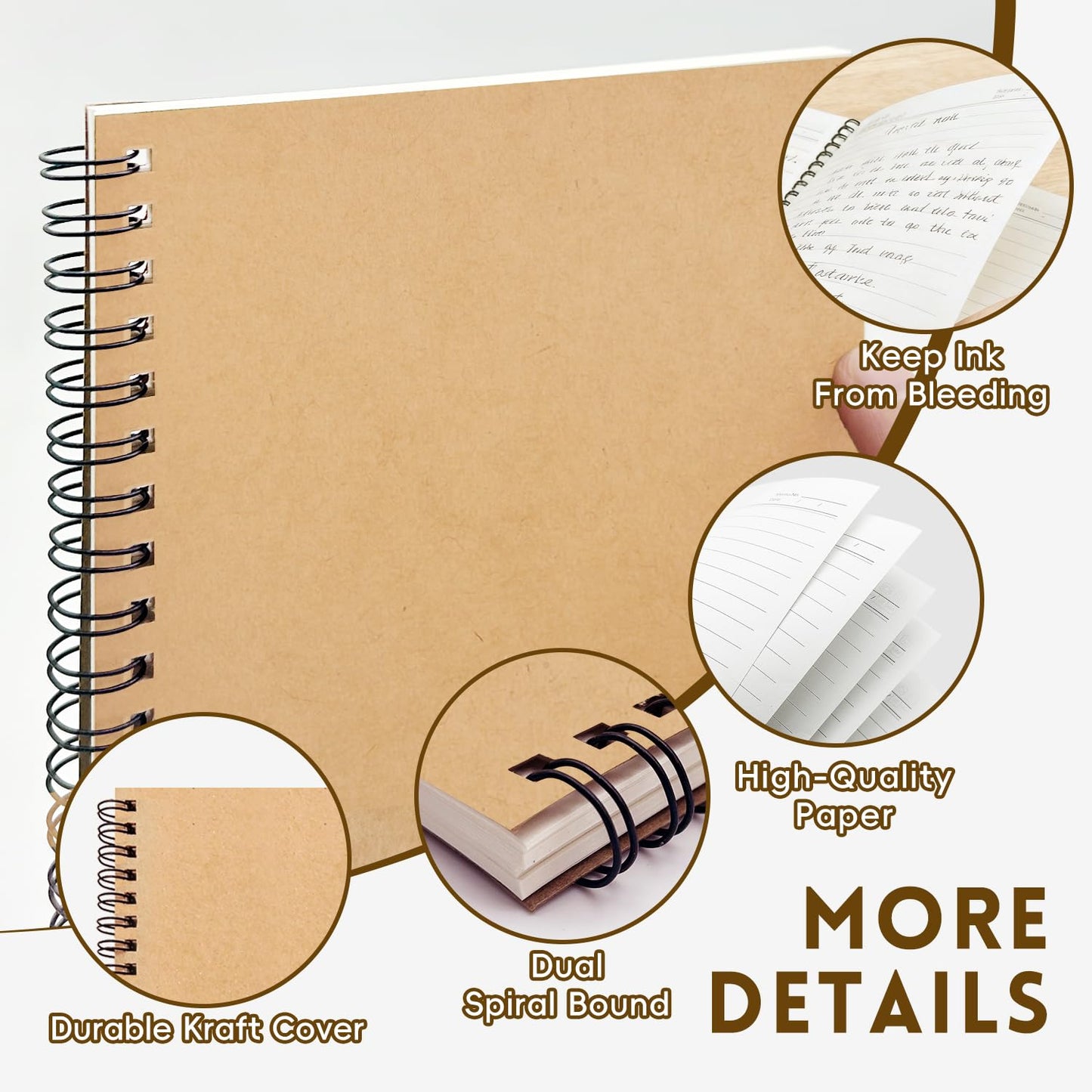 24 Pack Spiral Notebook, A5 College Ruled Journals 8.3" x 5.5", 120 Pages 60 Sheets Lined Writing Pads, Spiral Bound Coil Notebooks for School, Office, Work, Study, Note Taking