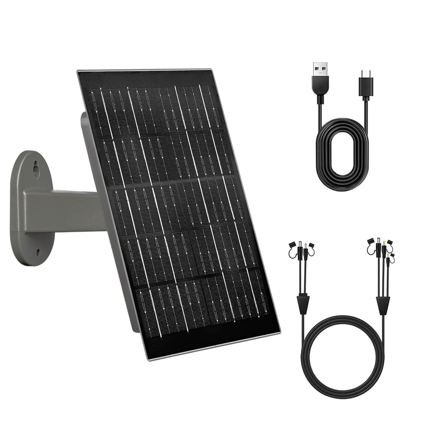 SLODA 8W Trail Camera Solar Panel,Solar Battery Charger Kit for Trail Cameras-12V/1.5A,6V/2.0A,12000mAh Rechargeable Lithium Battery IP66 Waterproof