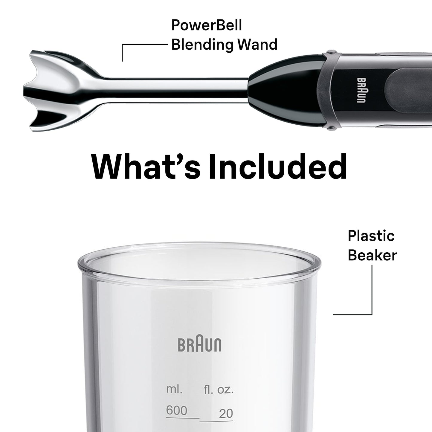 Braun MQ5000 Vario Hand Blender Stick – 21-Speed Immersion Blender Handheld with Turbo Boost, Stainless Steel Blades, SplashControl, EasyClick System, 400W, Mixer for Soups & Smoothies