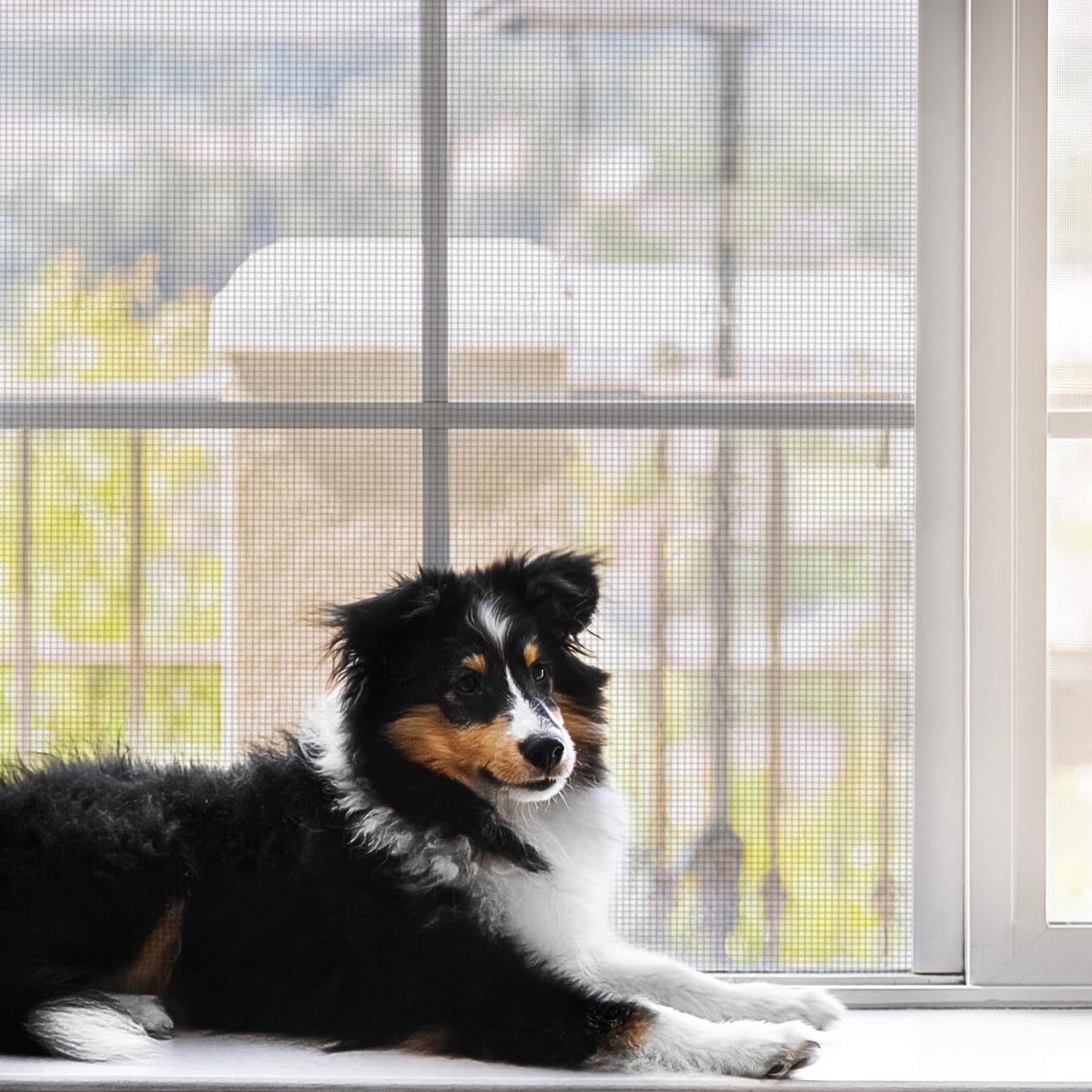 FLYZZZ Pet Screen Window Screen Replacement 40"x118" Charcoal Window Screen Repair Kit Heavy Duty Pet Resistant Screen Mesh for DIY/Custom/Repair Patio, Porch, Sliding Door Screen for Dogs, Cats