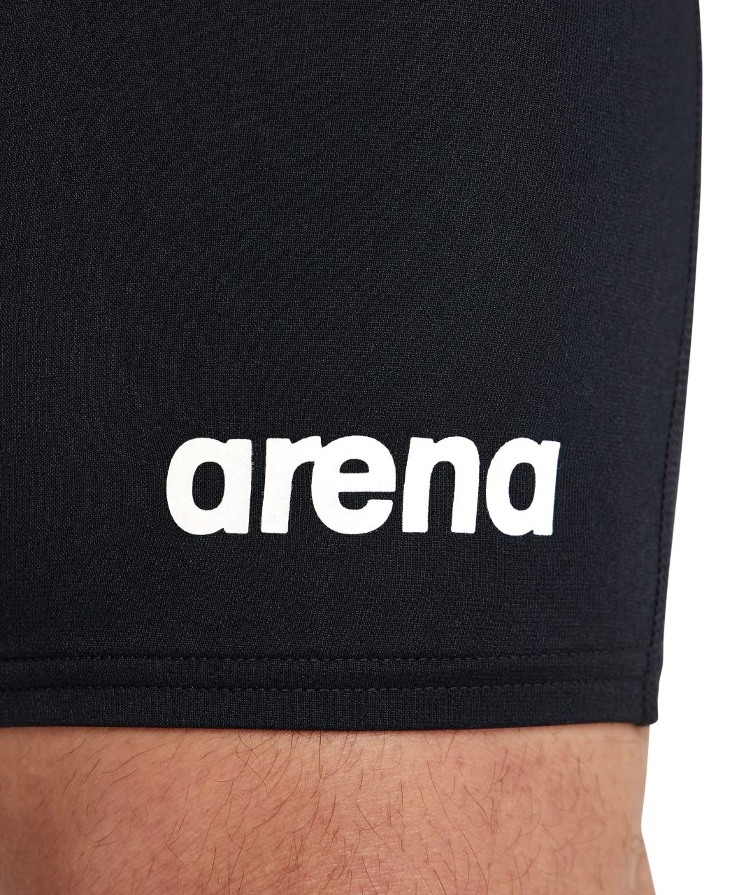 ARENA Men's Team Colors Solid Swim Jammer MaxLife Athletic Swimwear Pool Training Swimsuit Competitive Swimming Bathing Suit Black/White