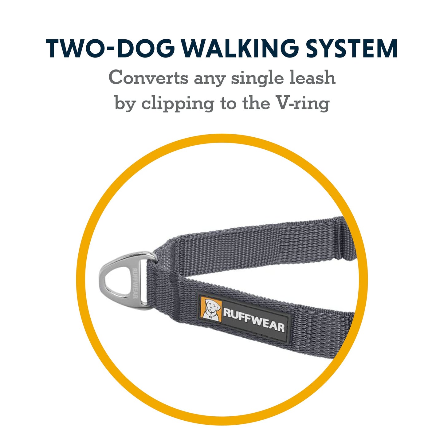 Ruffwear, Double Track Dog Leash Coupler, 2-Dog Walking System